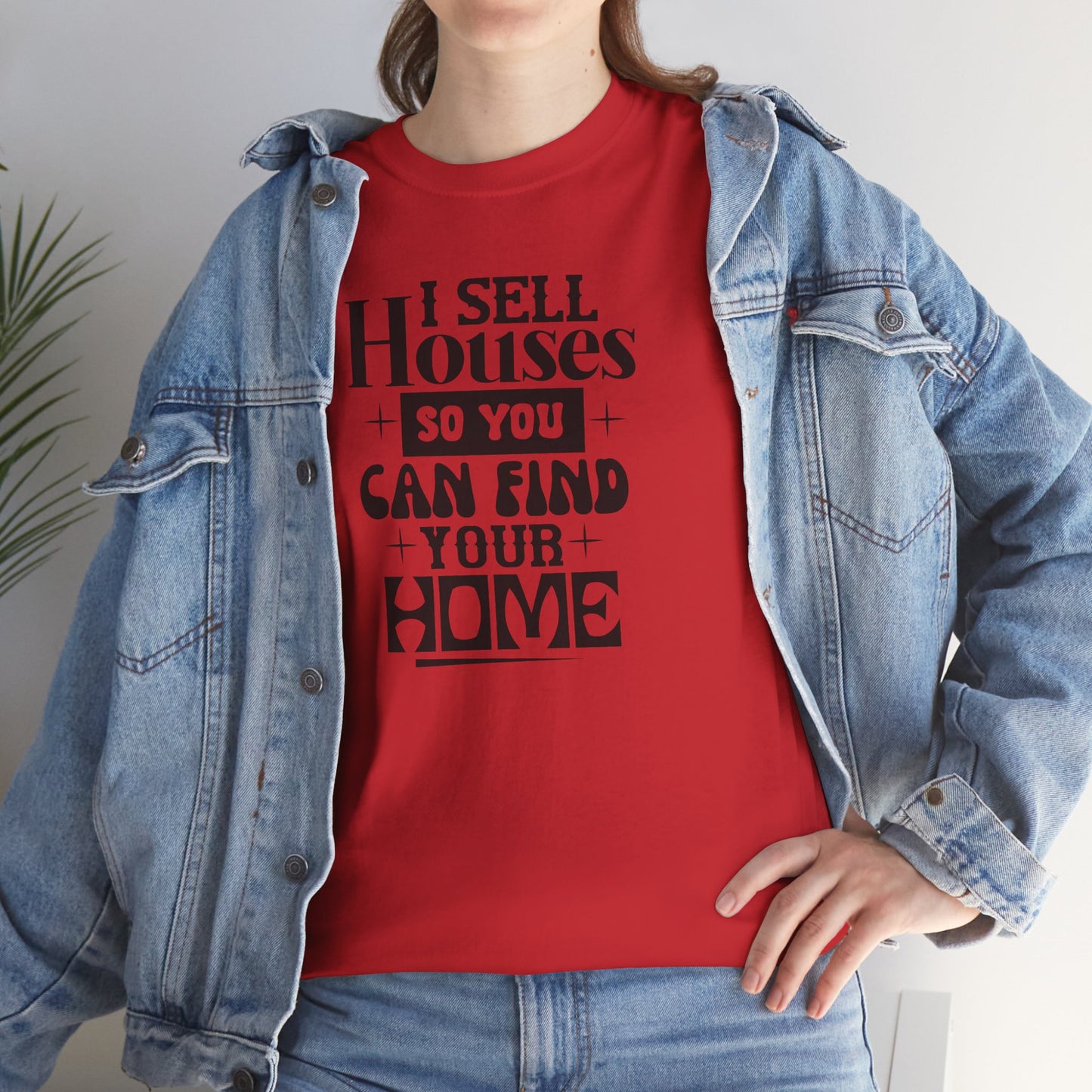 I Sell Houses Unisex Heavy Cotton Tee - Perfect Gift for Real Estate Agents!