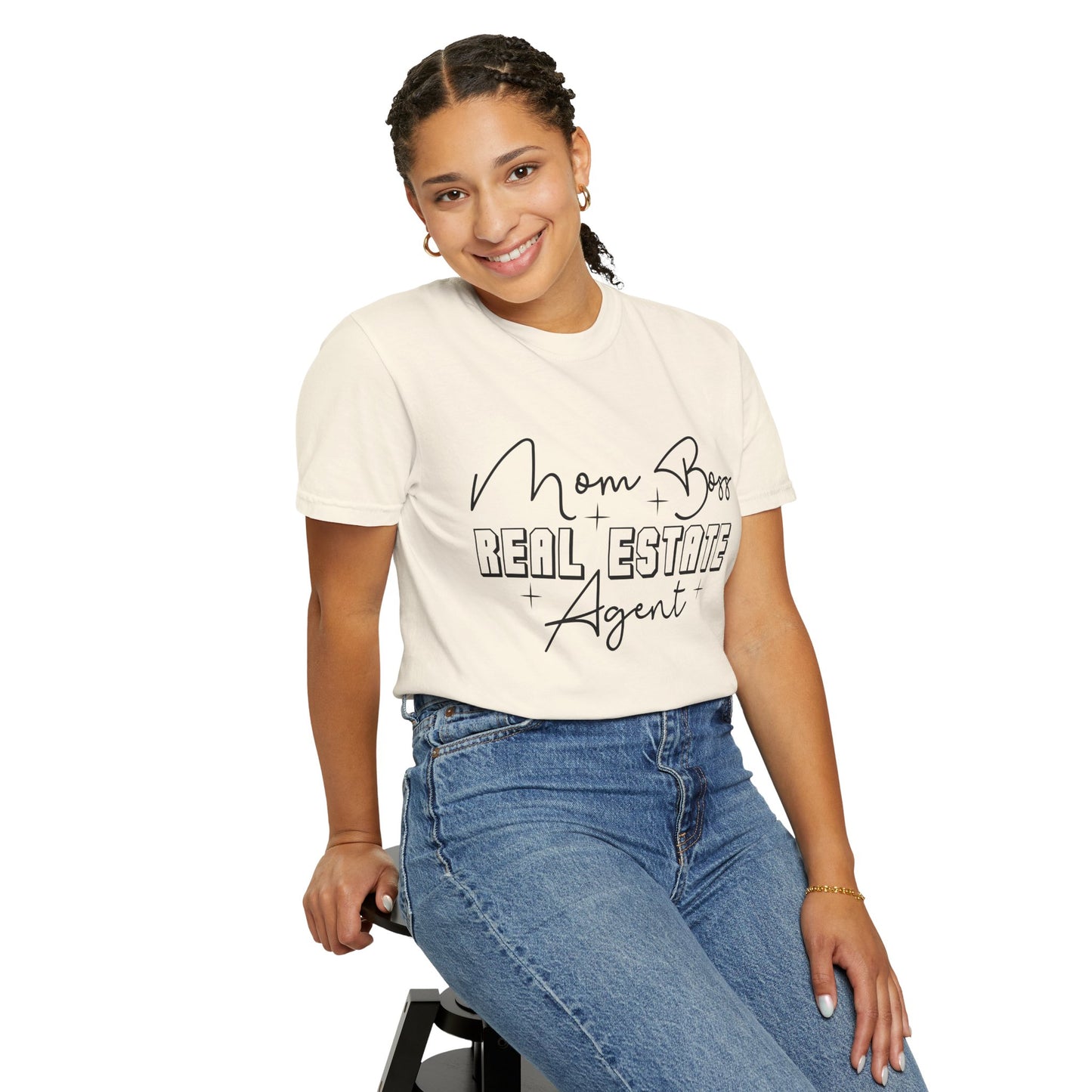 Mom Boss Real Estate Agent Garment-Dyed T-shirt