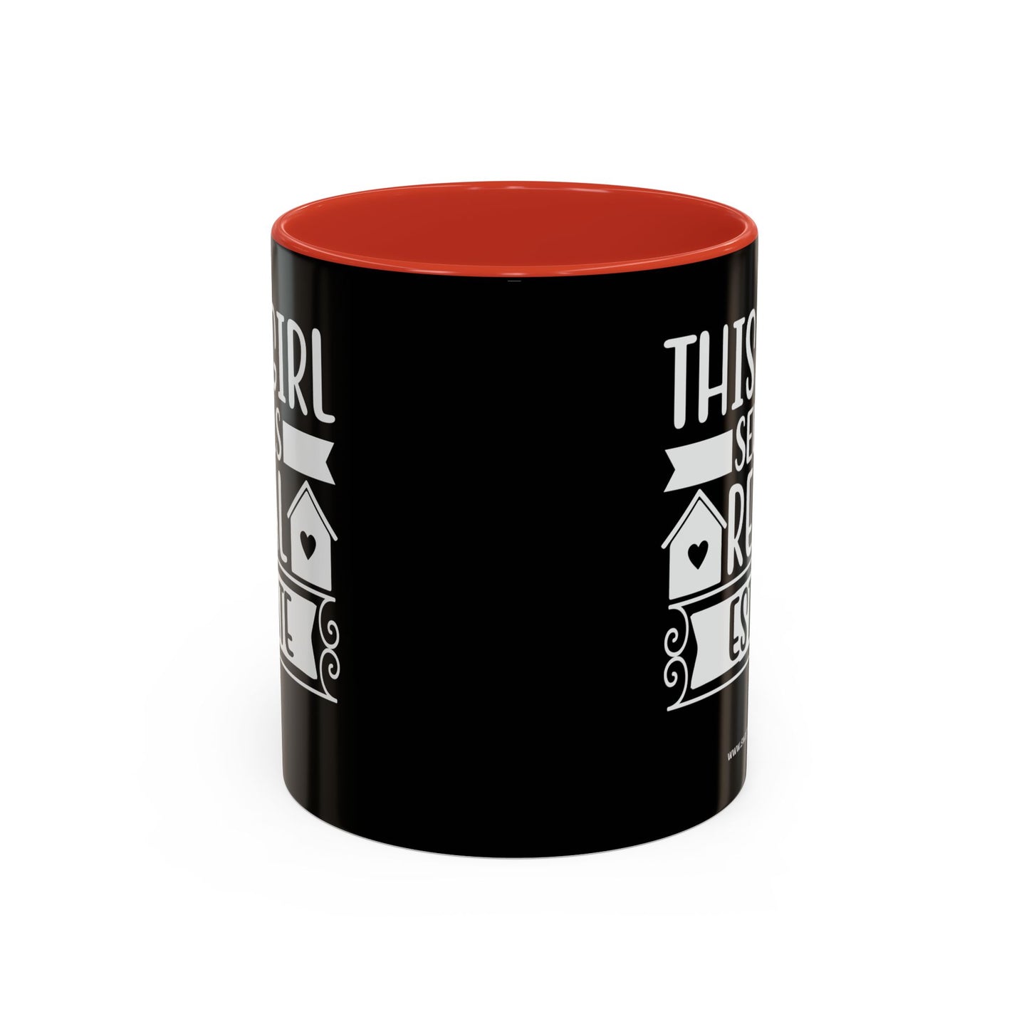 This Girl Sells Real Estate Realtor Accent Coffee Mug (11, 15oz)