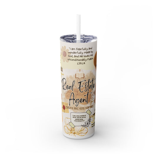 Real Estate Agent Tumbler 20oz – Bible Verse Scripture Wrap