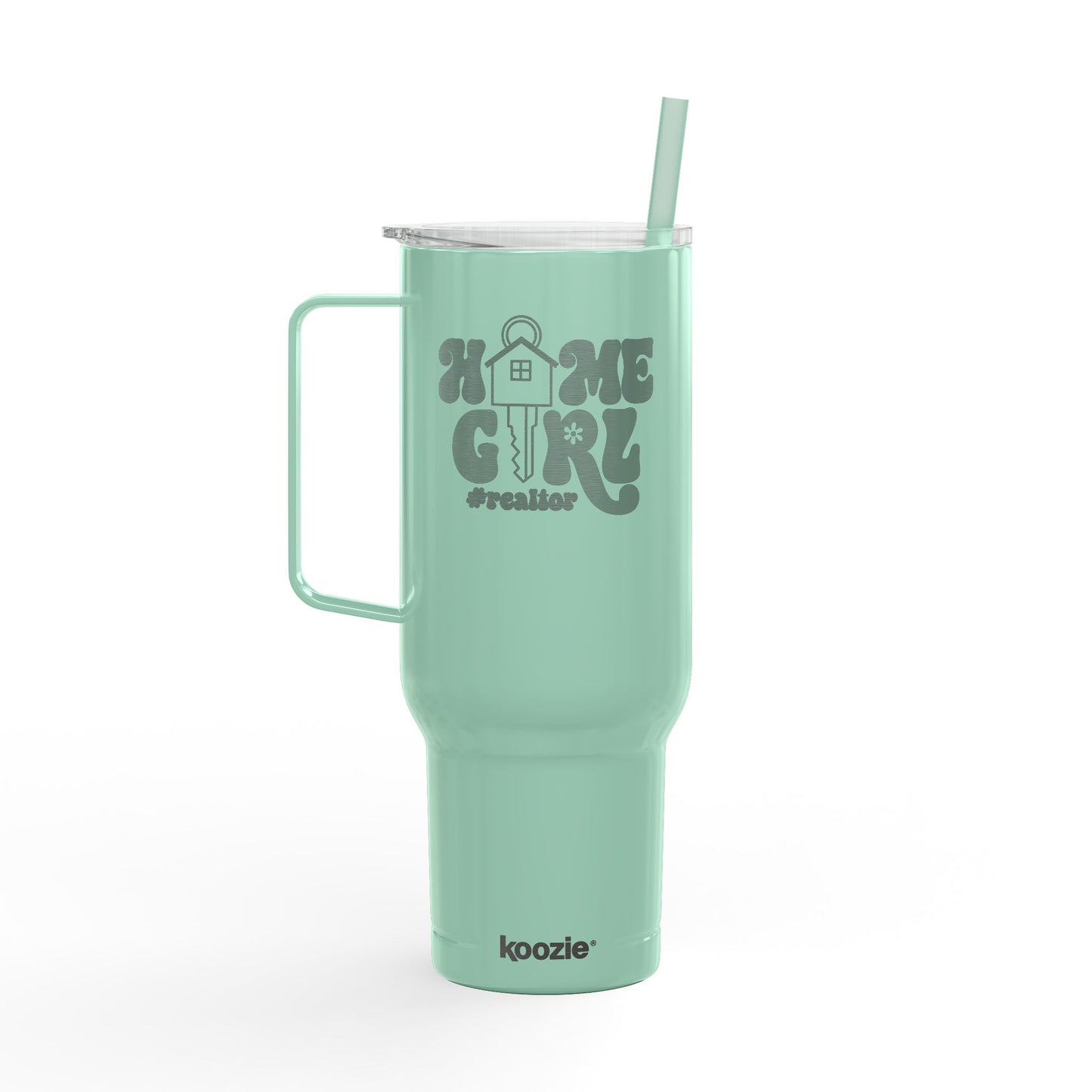 Home Girl #Realtor Tumbler – 40 oz Stainless Steel Mug with House Key Design
