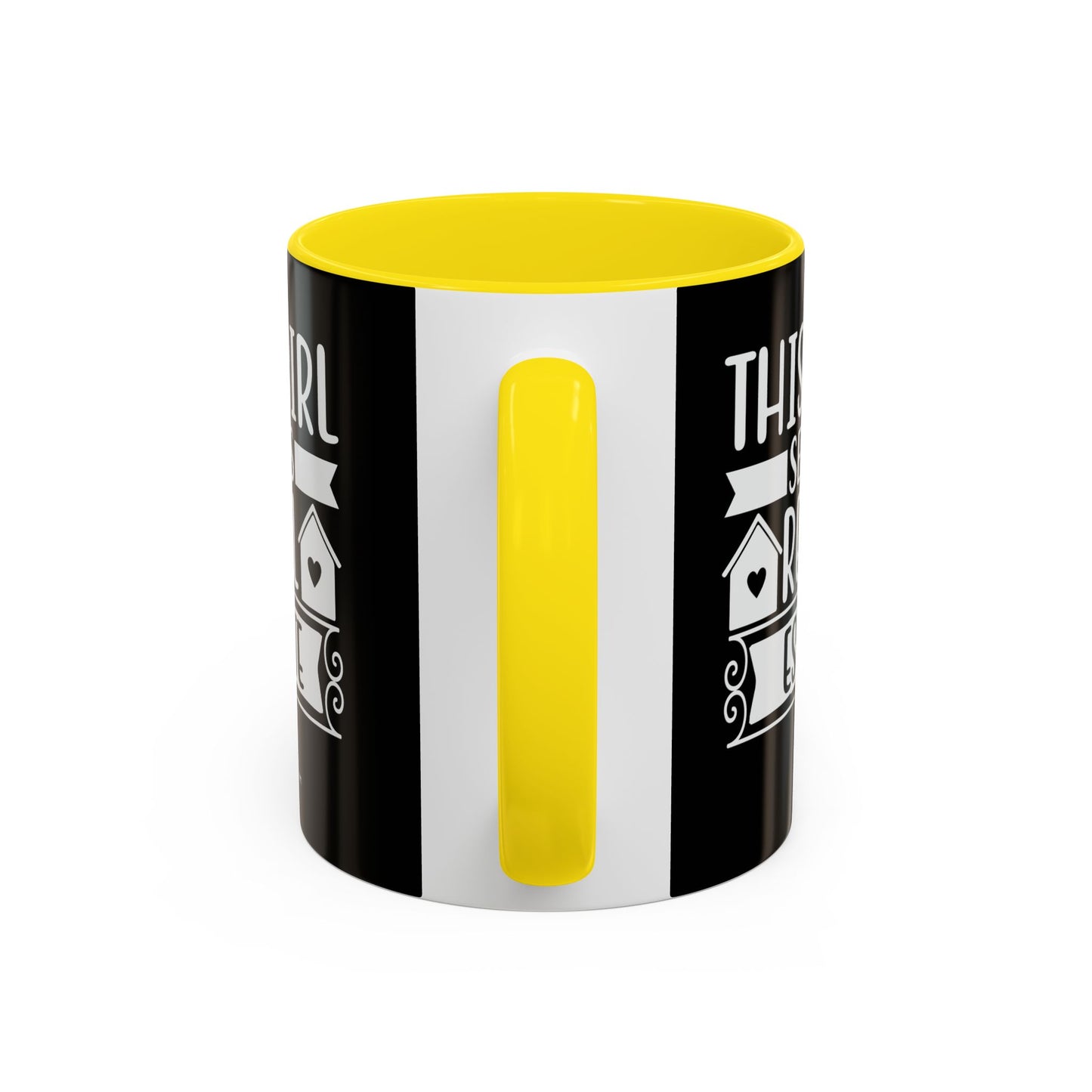This Girl Sells Real Estate Realtor Accent Coffee Mug (11, 15oz)