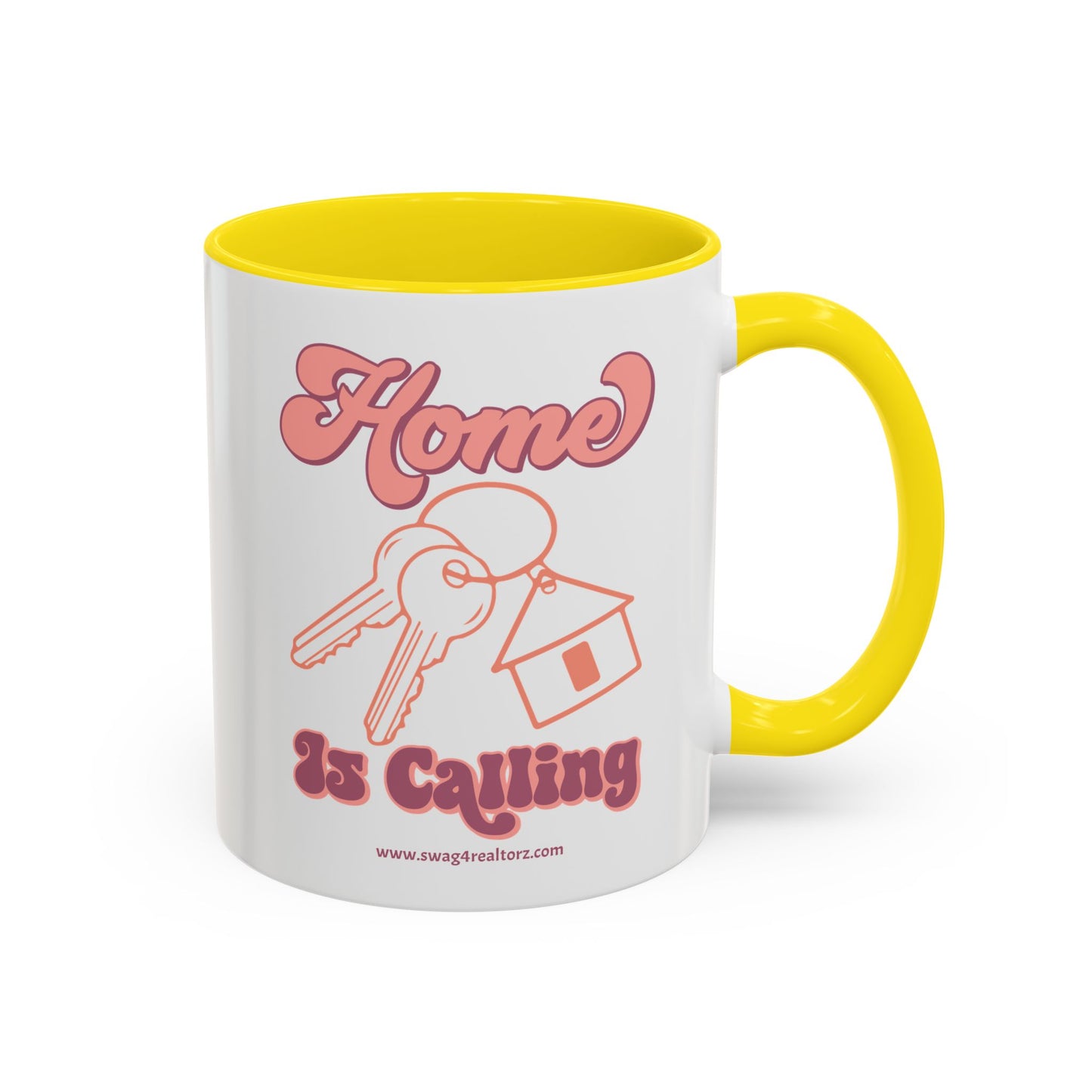 Home Is Calling Realtor Accent Coffee Mug (11, 15oz)