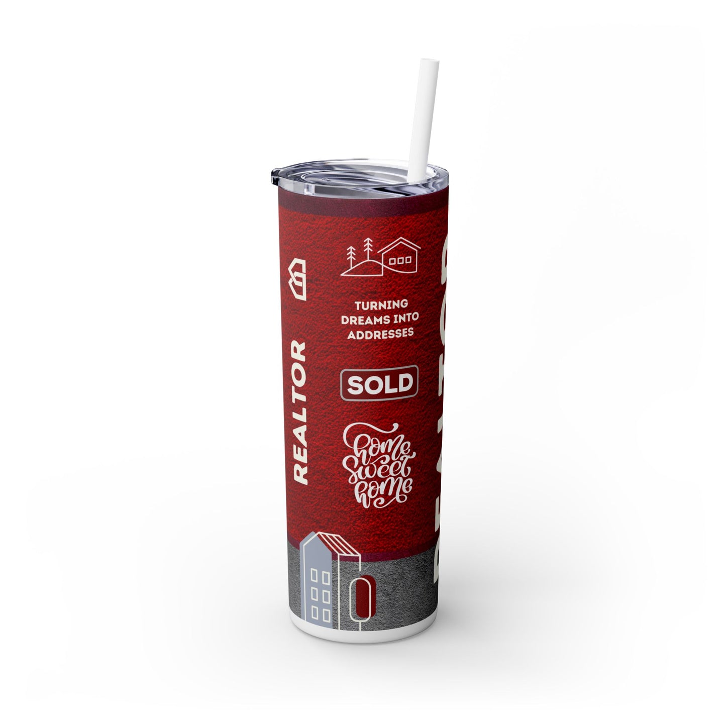 Realtor Tumbler 20oz – Turning Dreams into Addresses Wrap