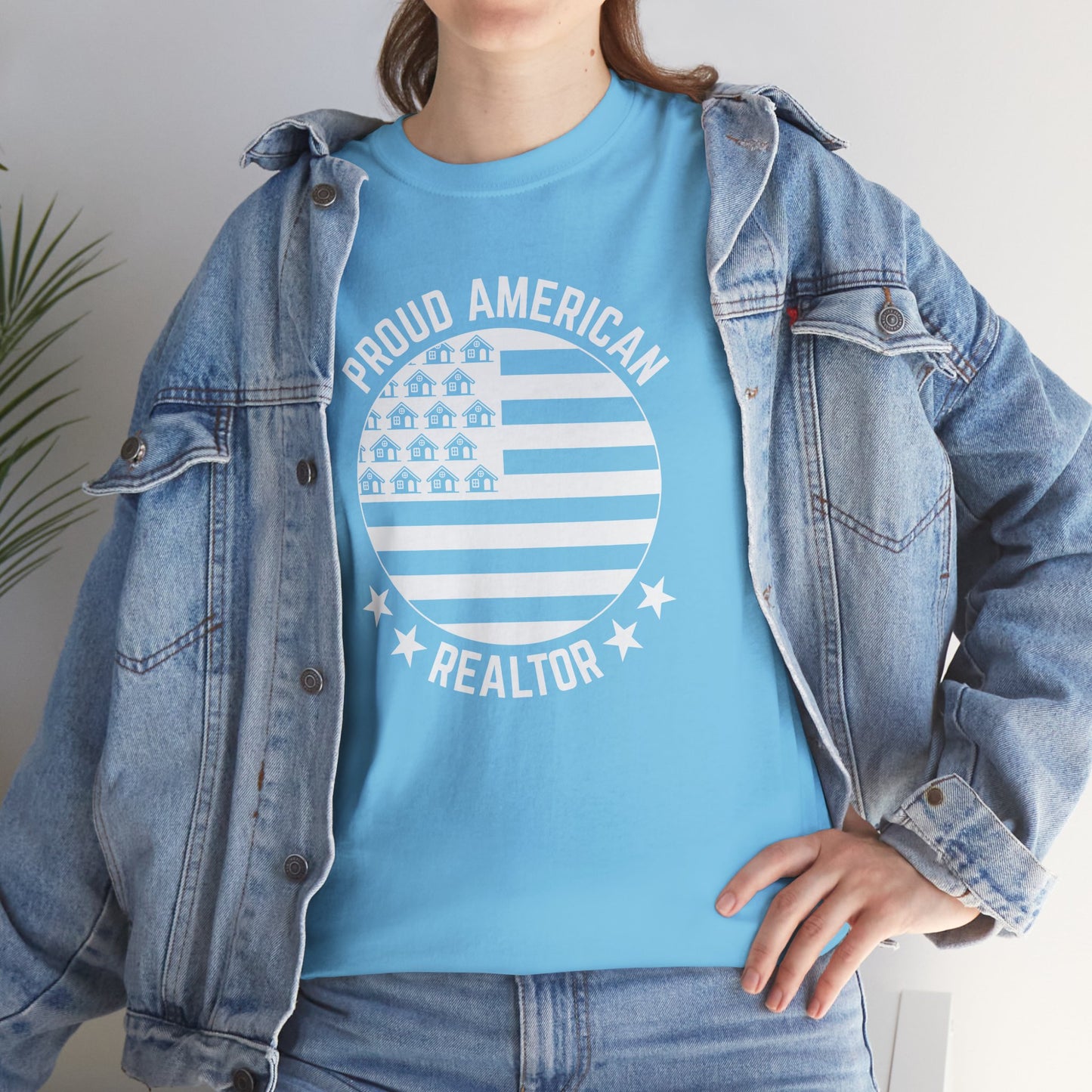 Proud American Realtor Tee – Stars, Stripes & Sold Signs