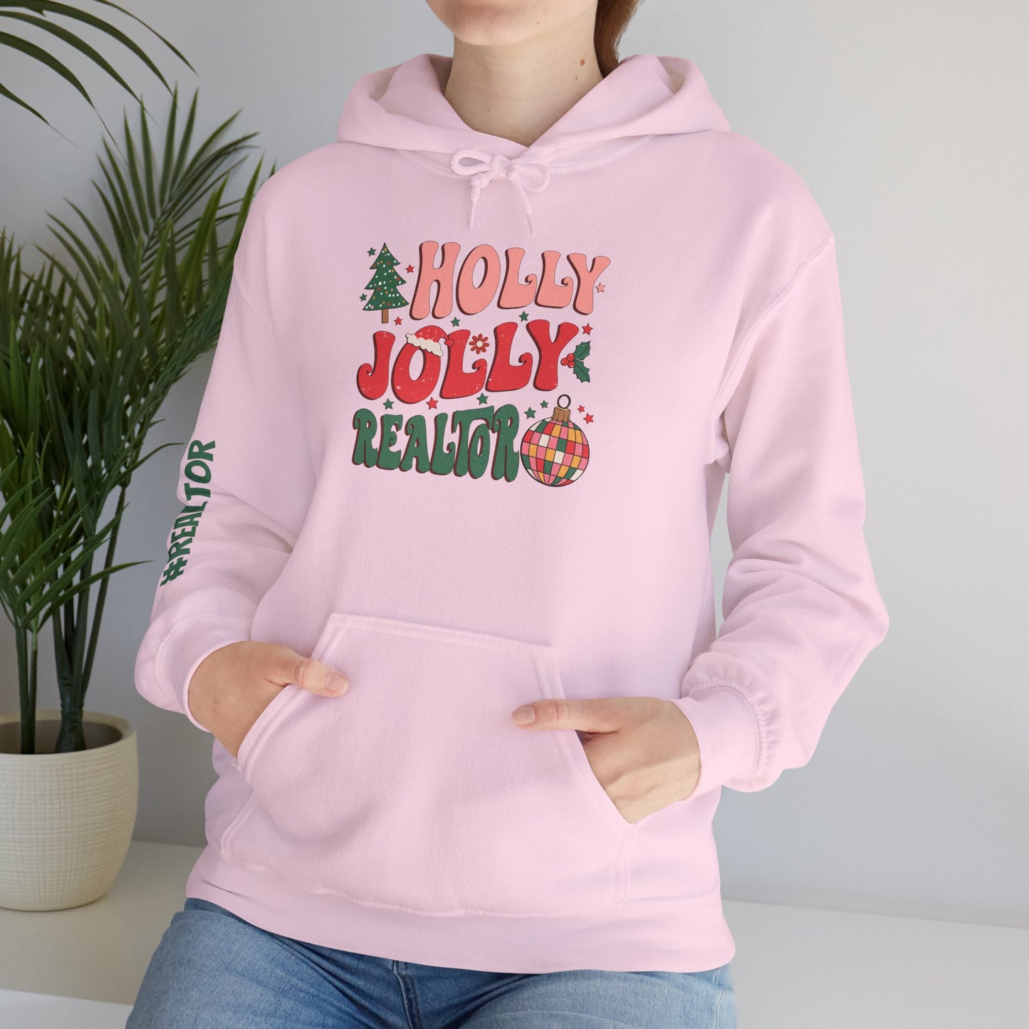 🎄 Holly Jolly Realtor Hoodie – Rockin’ Around the Real Estate Tree