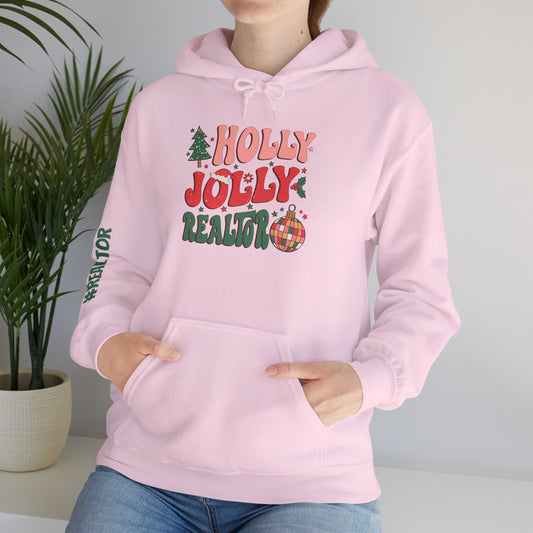 🎄 Holly Jolly Realtor Hoodie – Rockin’ Around the Real Estate Tree
