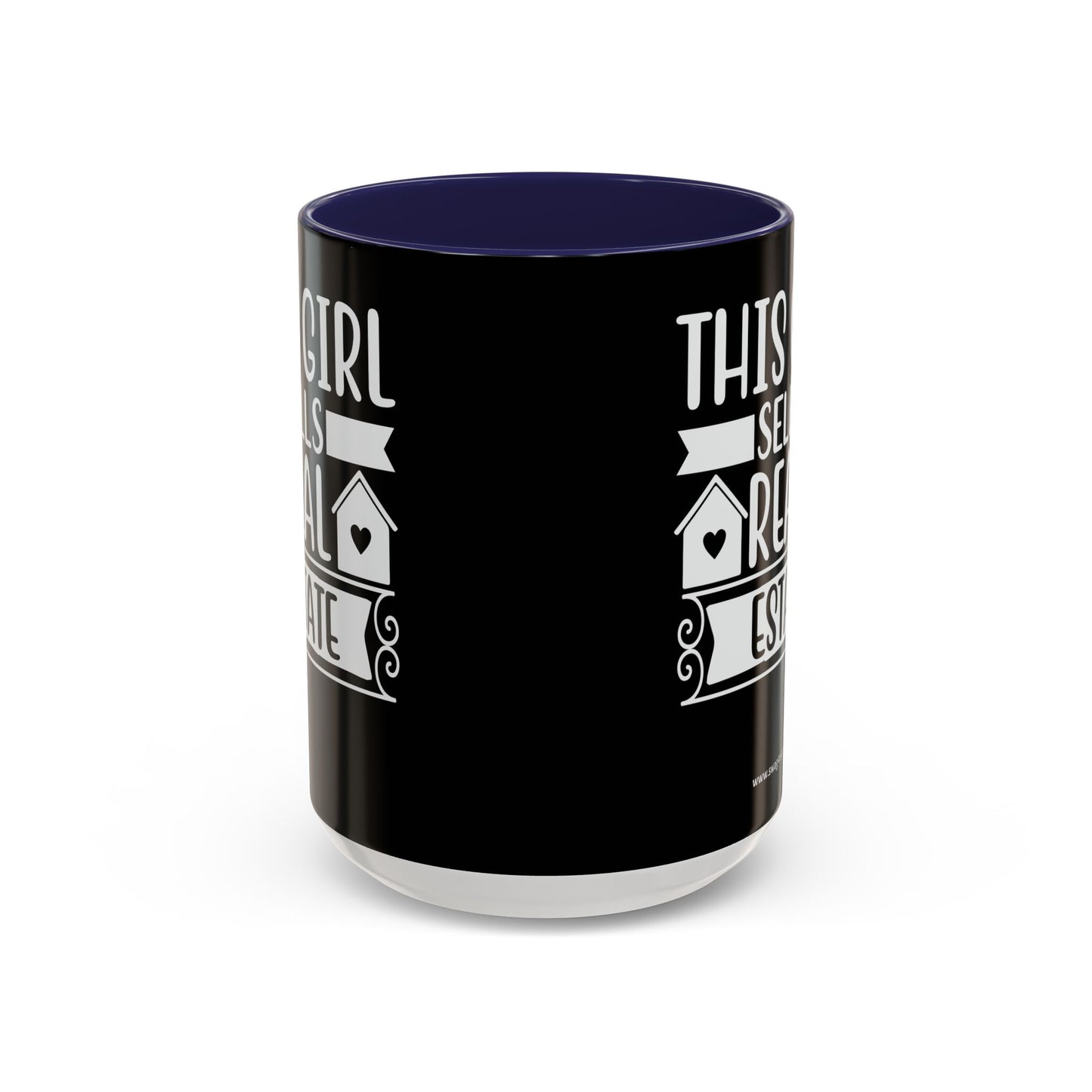 This Girl Sells Real Estate Realtor Accent Coffee Mug (11, 15oz)