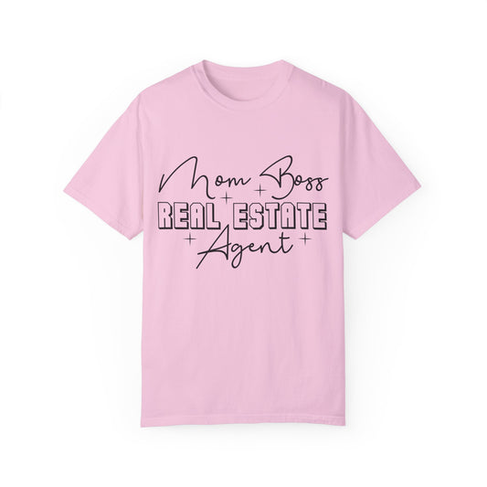 Mom Boss Real Estate Realtor Women Garment-Dyed T-shirt