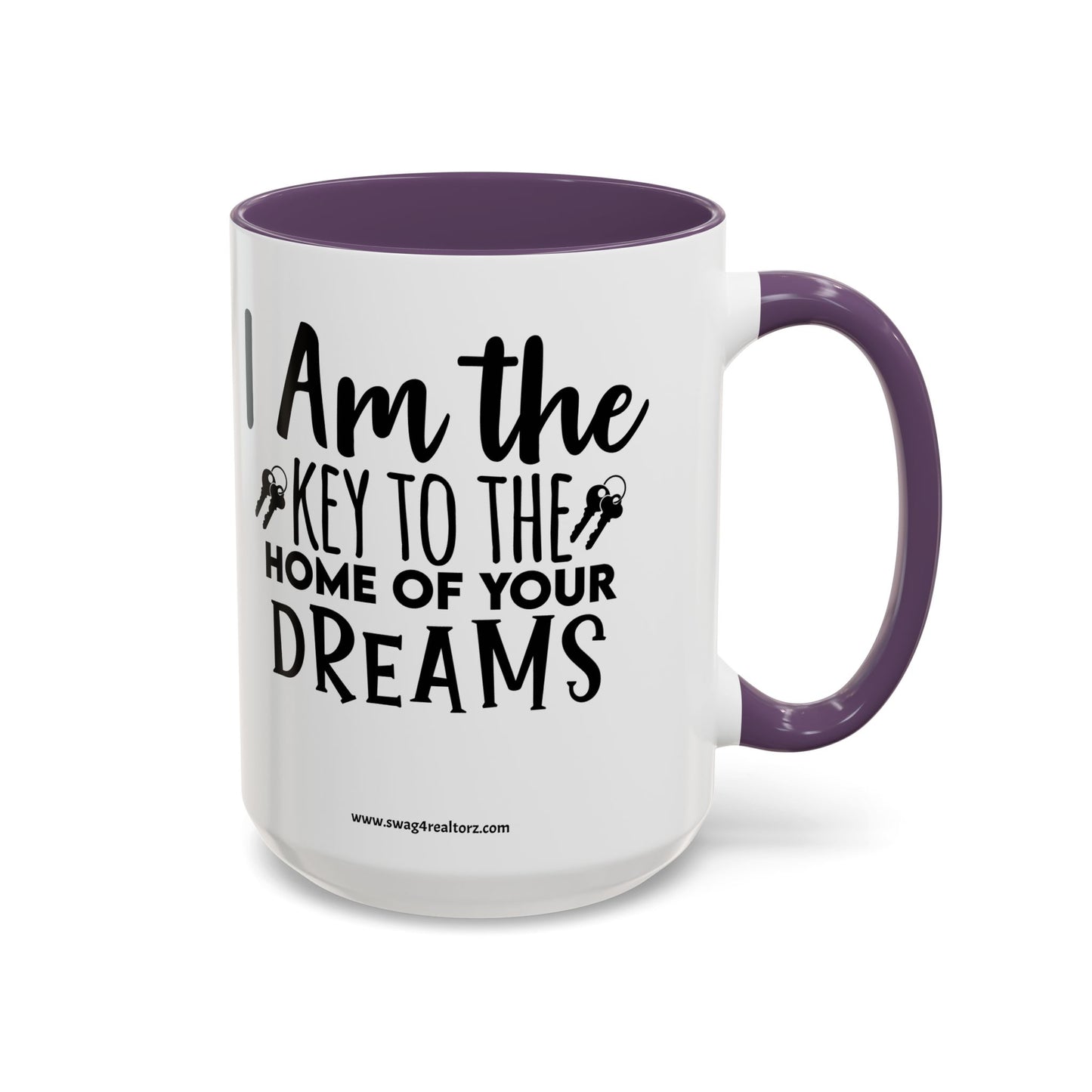 I Am The Key Realtor Accent Coffee Mug (11, 15oz)