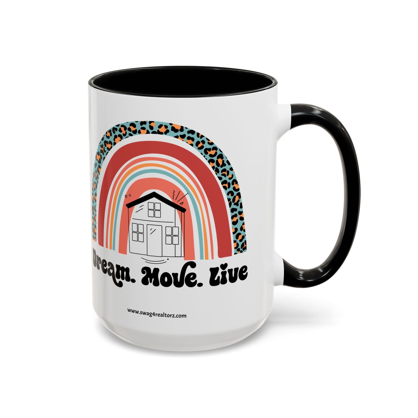Dream Move Live Realtor Accent Coffee Mug (11, 15oz)
