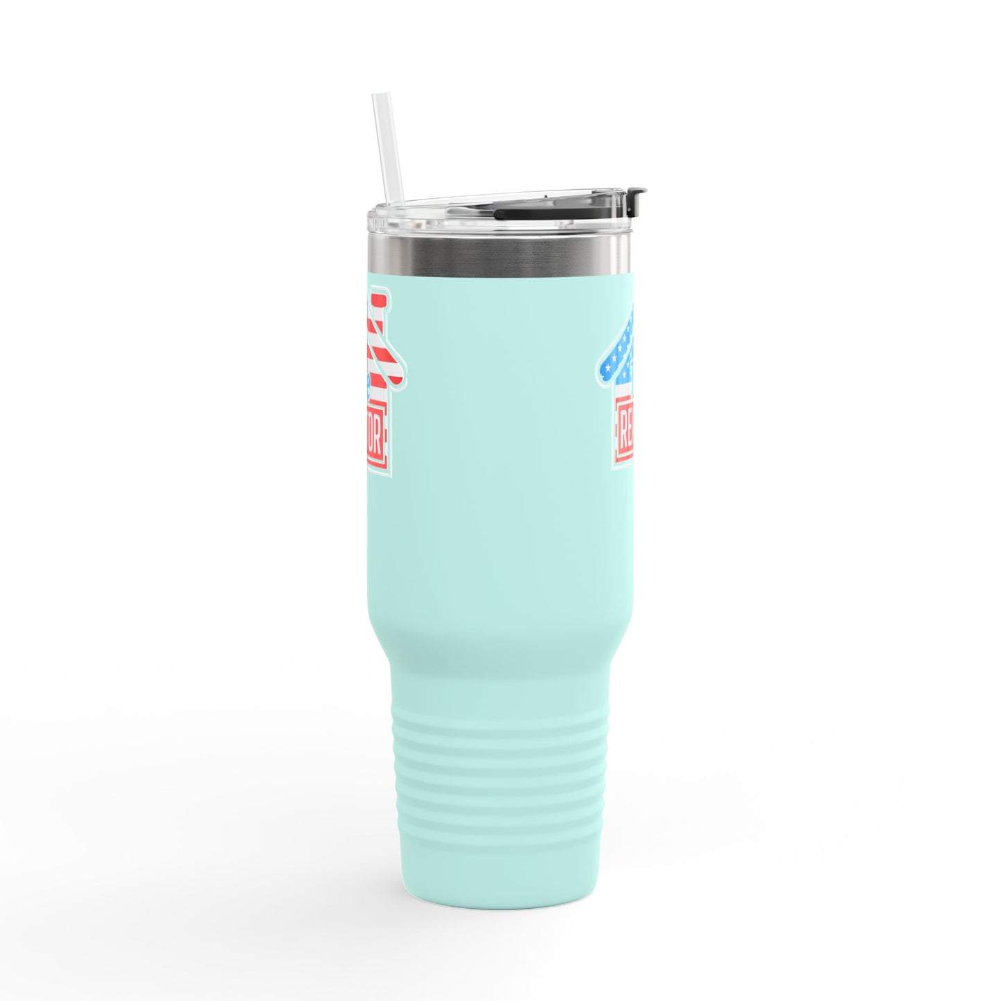 The REALTOR Tumbler – 40 oz Stainless Steel Mug with American Flag Roof Design