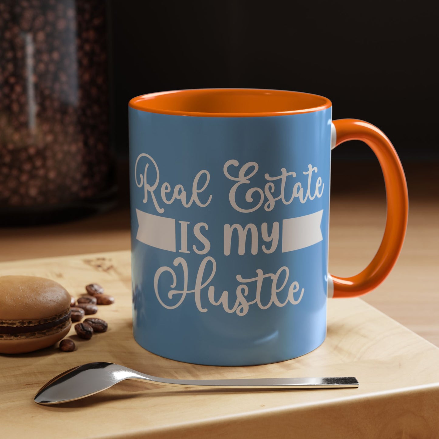 Real Estate Is My Hustle Realtor Accent Coffee Mug (11, 15oz)
