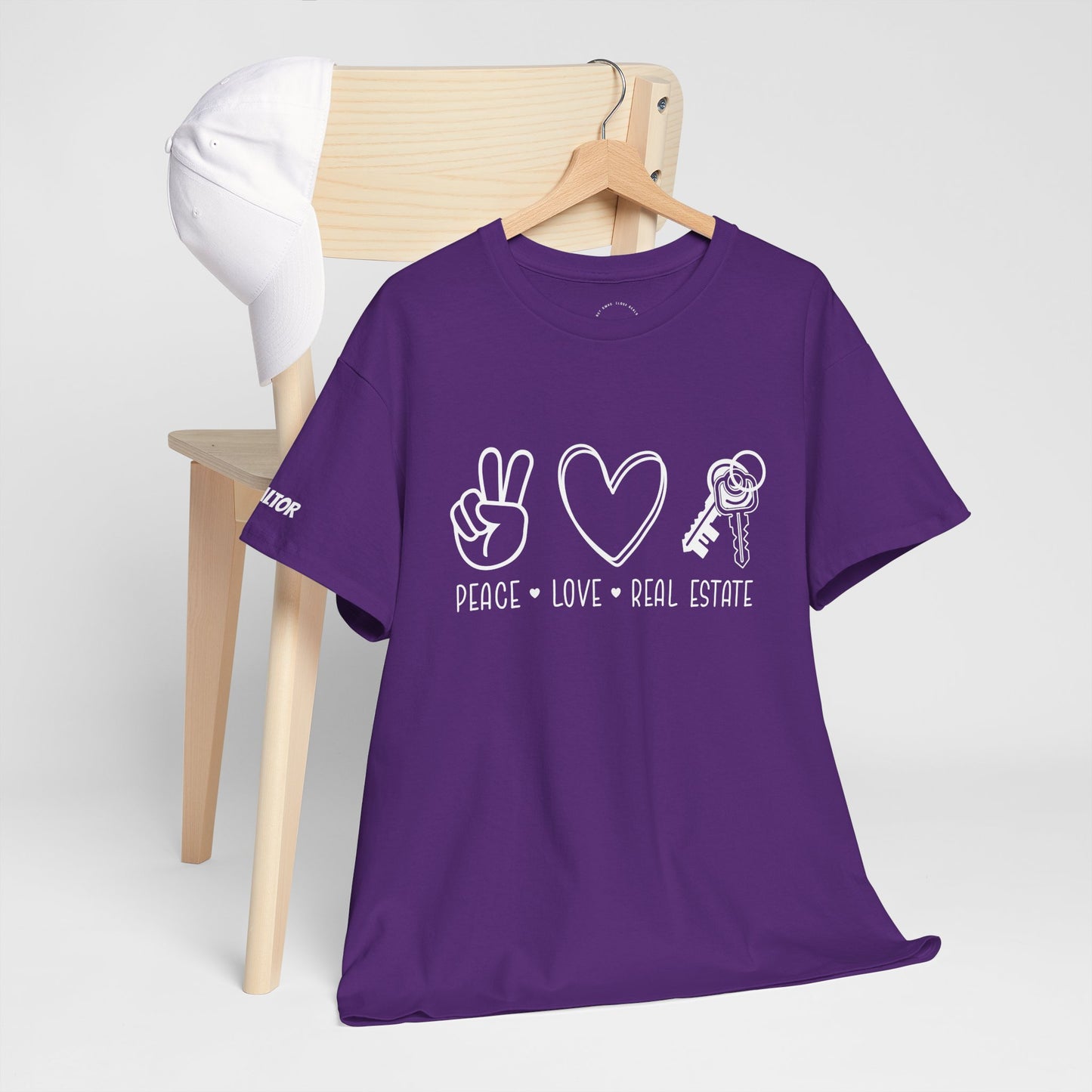 Peace • Love • Real Estate Tee – Keys, Calm & Closing Vibes ✌️❤️🔑