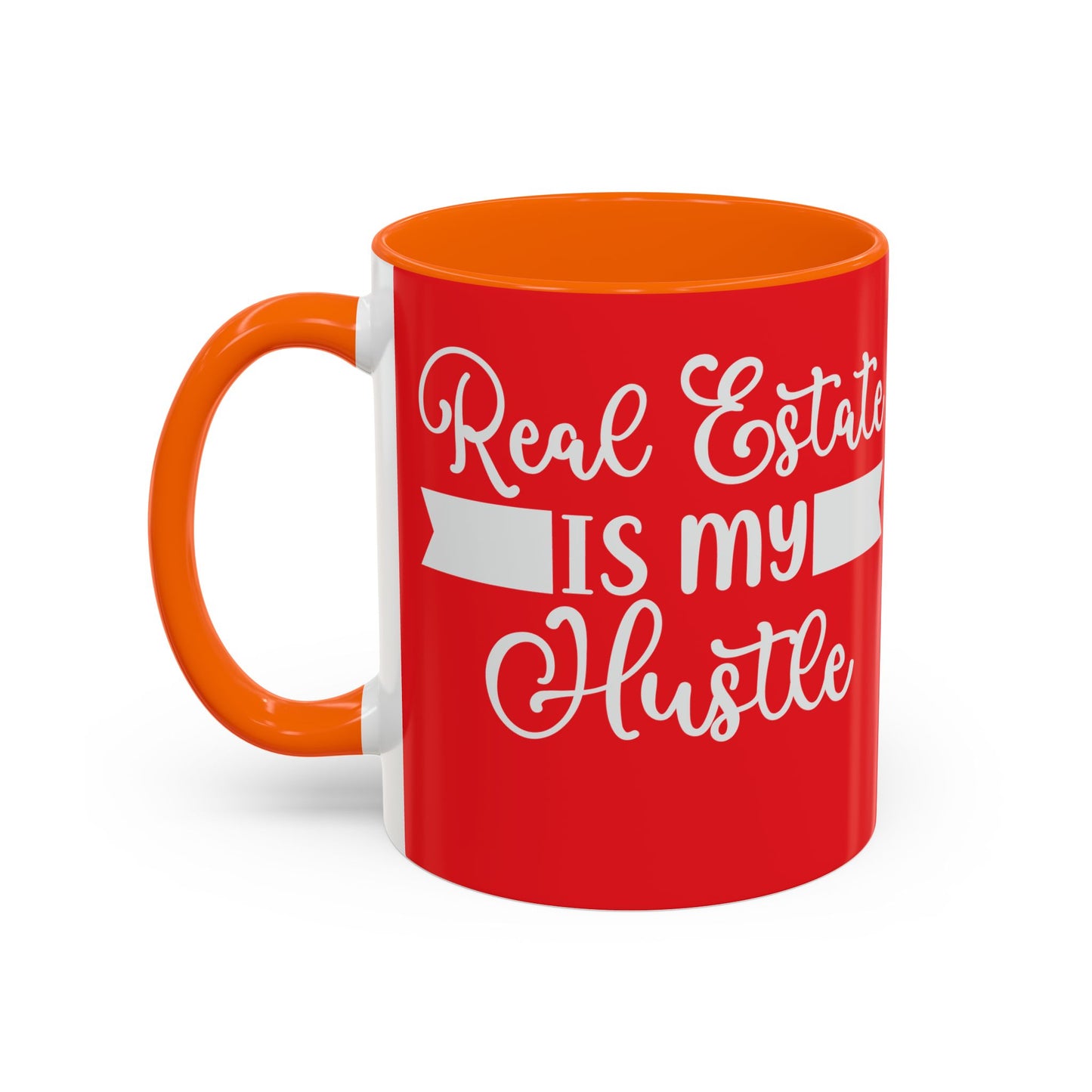 Real Estate Is My Side Hustle Realtor Accent Coffee Mug (11, 15oz)