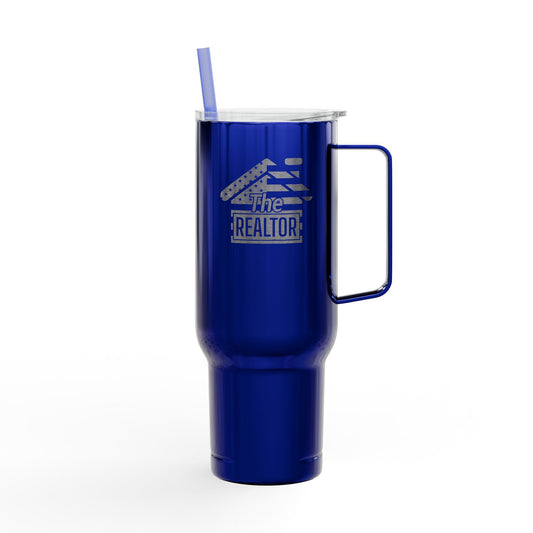 The Realtor – 40oz Black Laser Engraved Tumbler for Agents Who Mean Business 🖤🏠🖋️