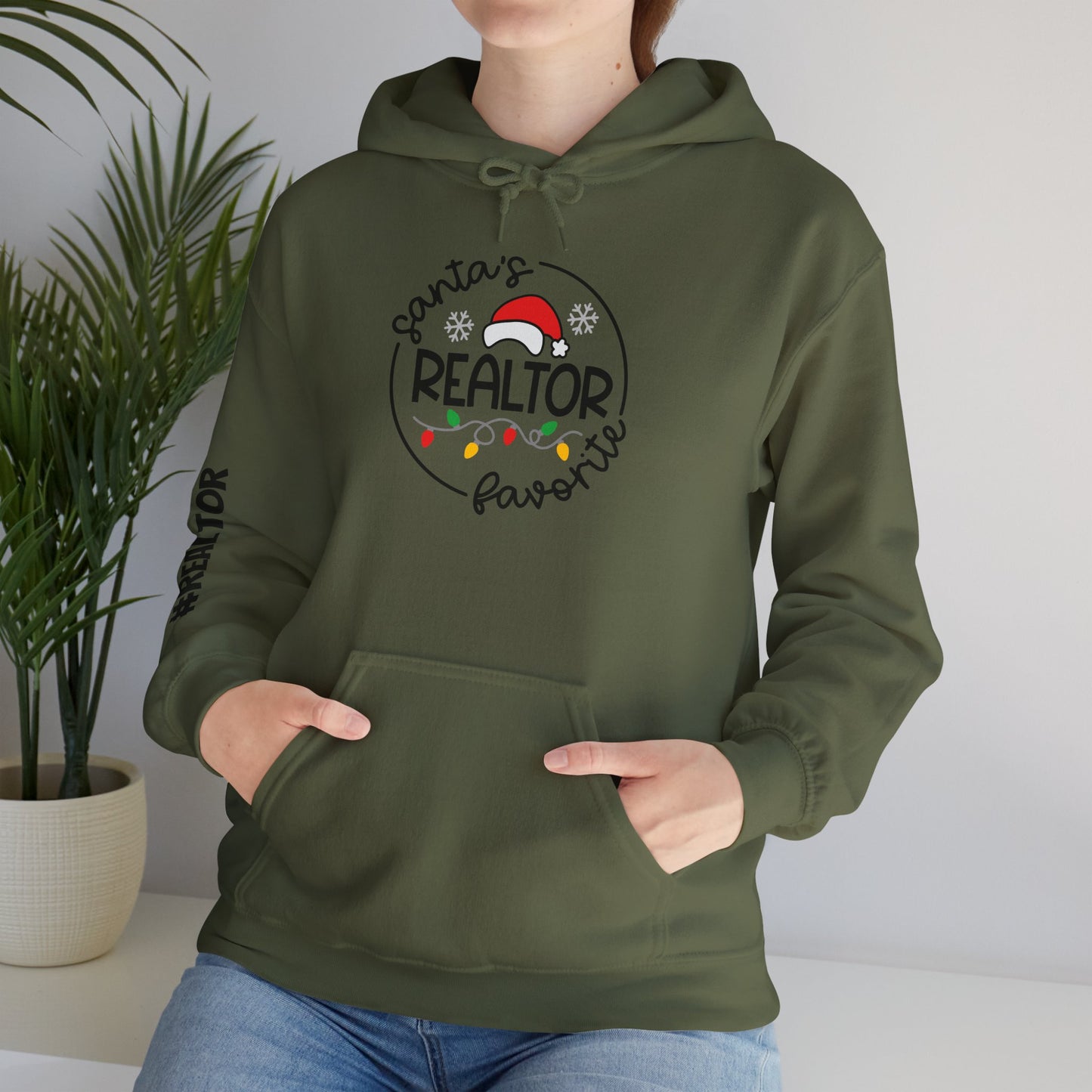 🎅 Santa’s Favorite Realtor Hoodie – Sleigh Listings in Style