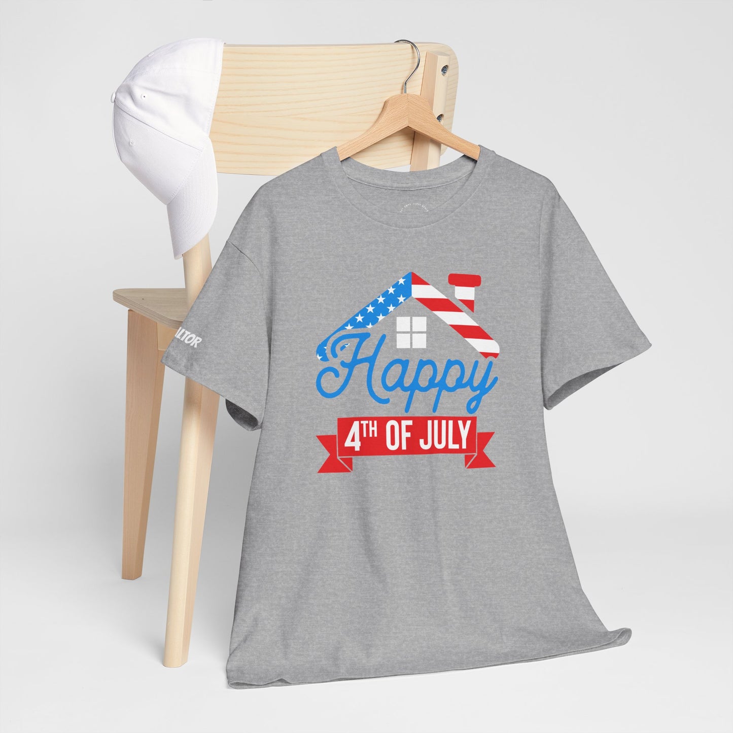 Happy 4th of July Realtor Tee – Stars, Stripes & Sold Signs