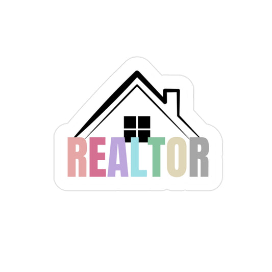 Pastel REALTOR House Sticker – Sleek, Subtle, and So You 🏠🌈