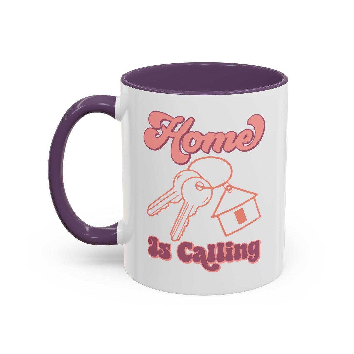 Home Is Calling Realtor Accent Coffee Mug (11, 15oz)