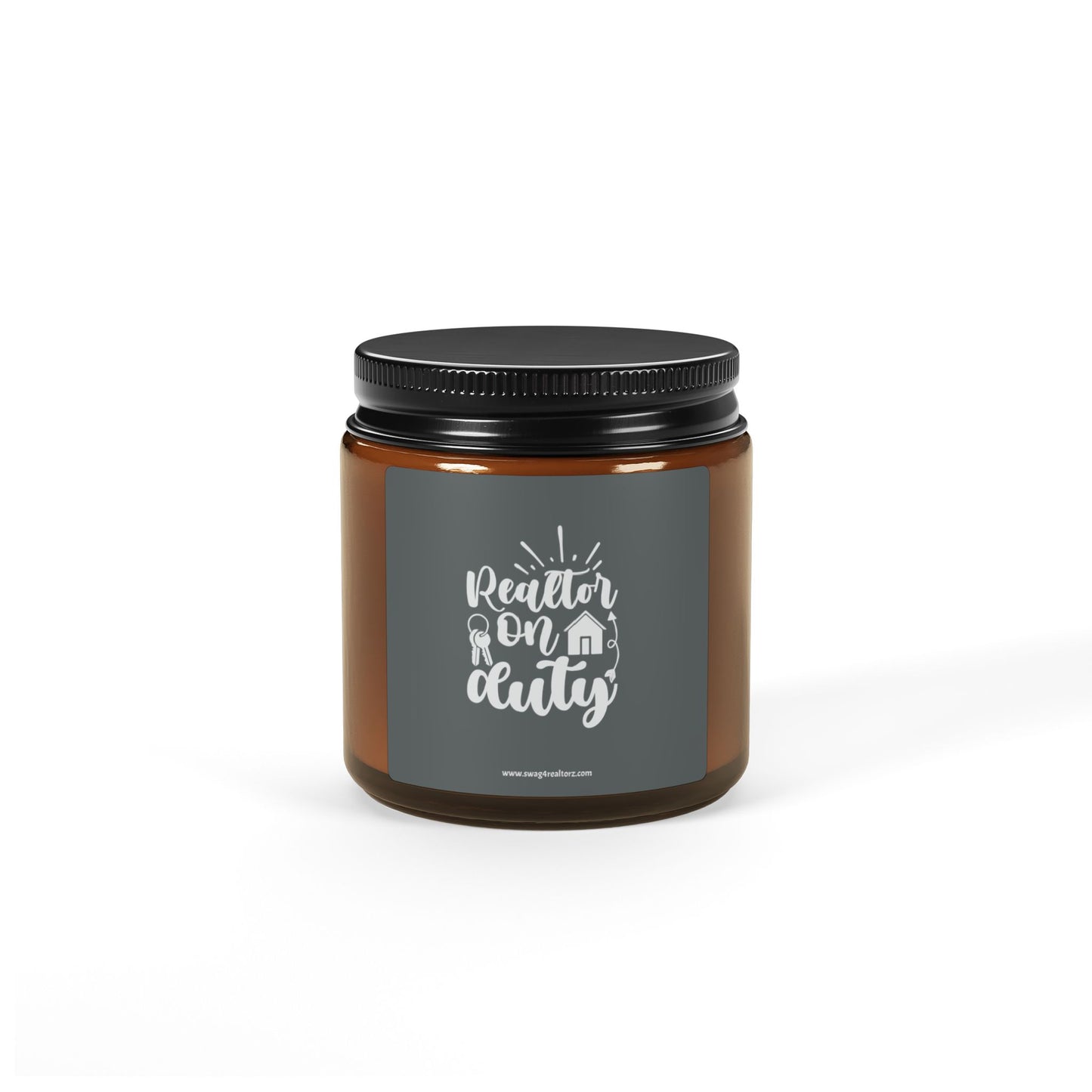 Realtor On Duty Scented Soy Candle (Multi-Size, Amber Jar)