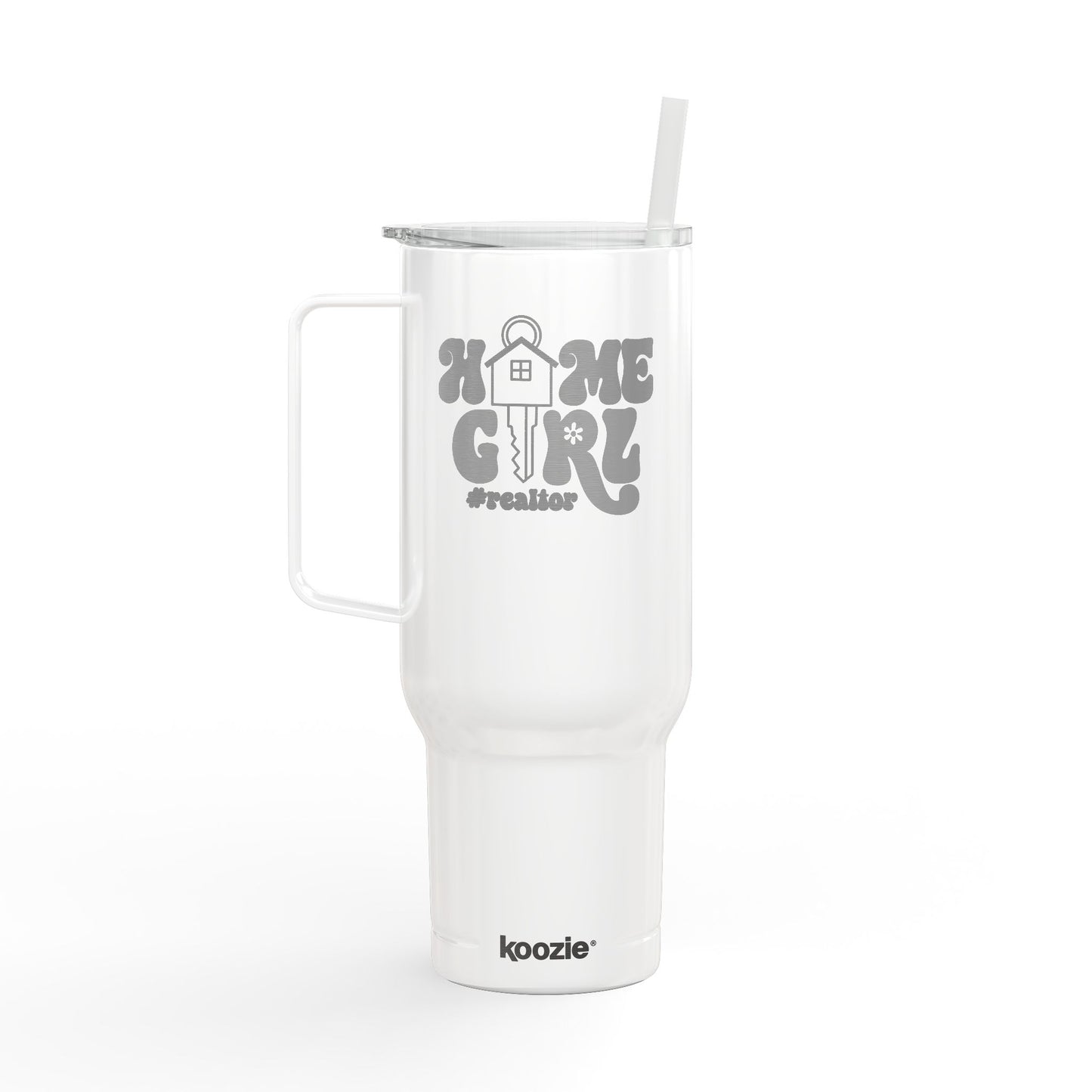 Home Girl #Realtor Tumbler – 40 oz Stainless Steel Mug with House Key Design