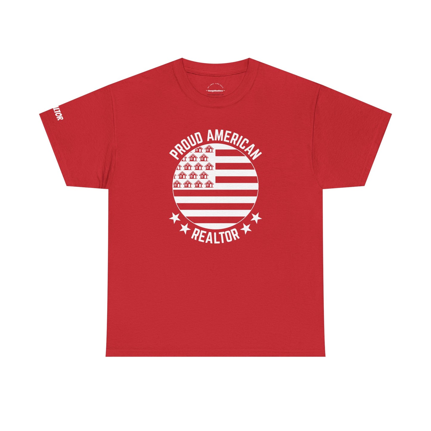 Proud American Realtor Tee – Stars, Stripes & Sold Signs