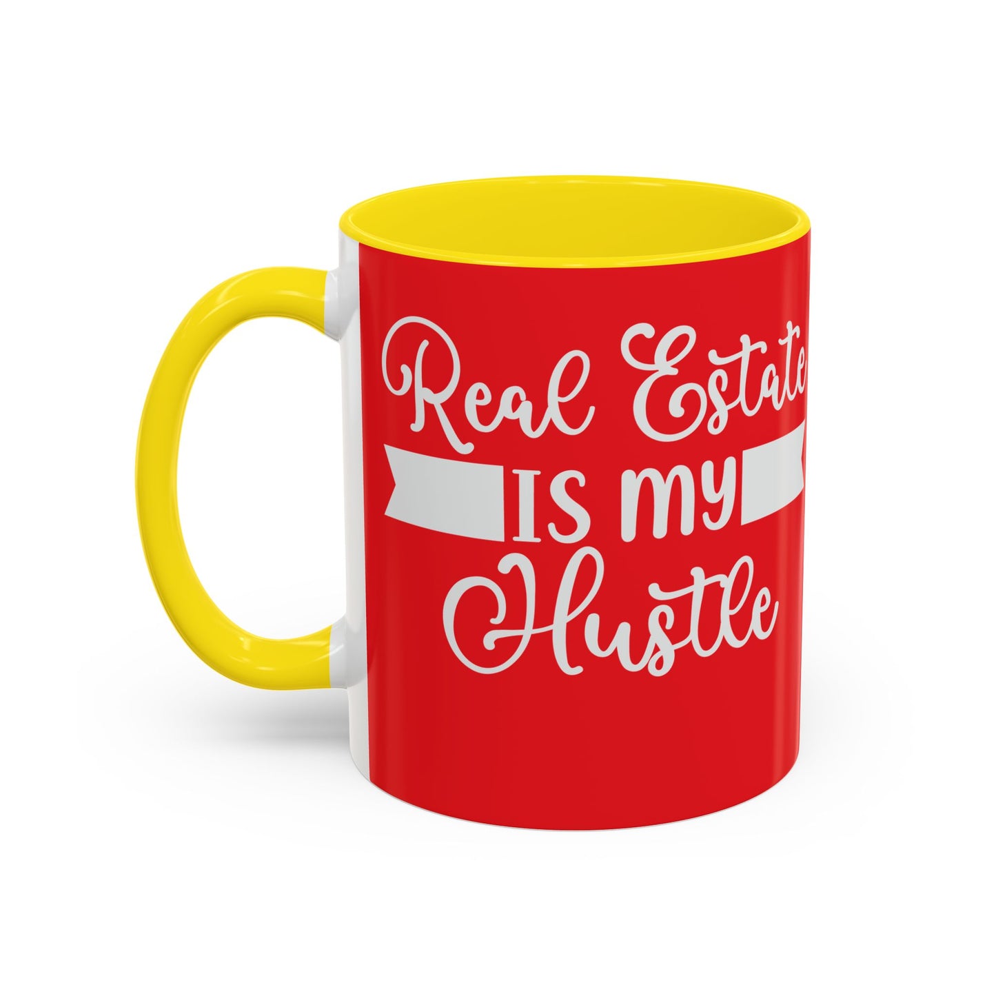 Real Estate Is My Side Hustle Realtor Accent Coffee Mug (11, 15oz)