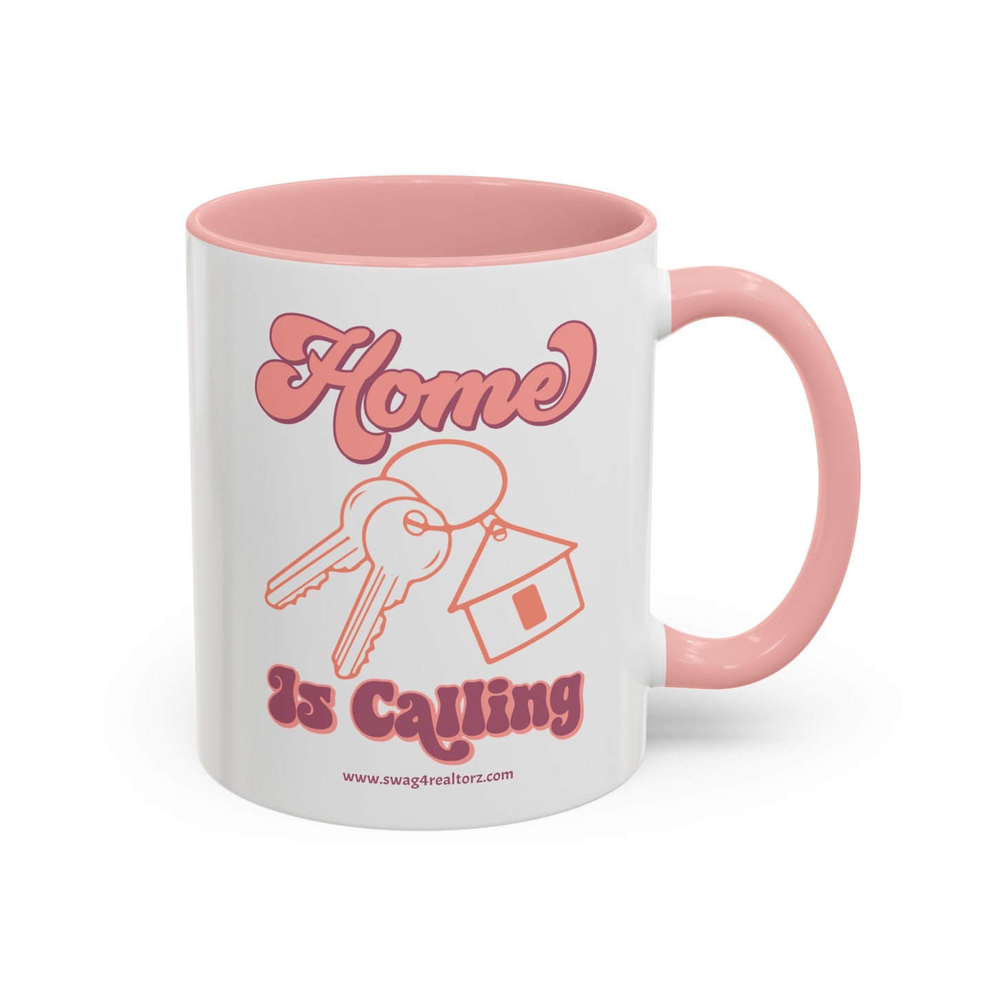 Home Is Calling Realtor Accent Coffee Mug (11, 15oz)