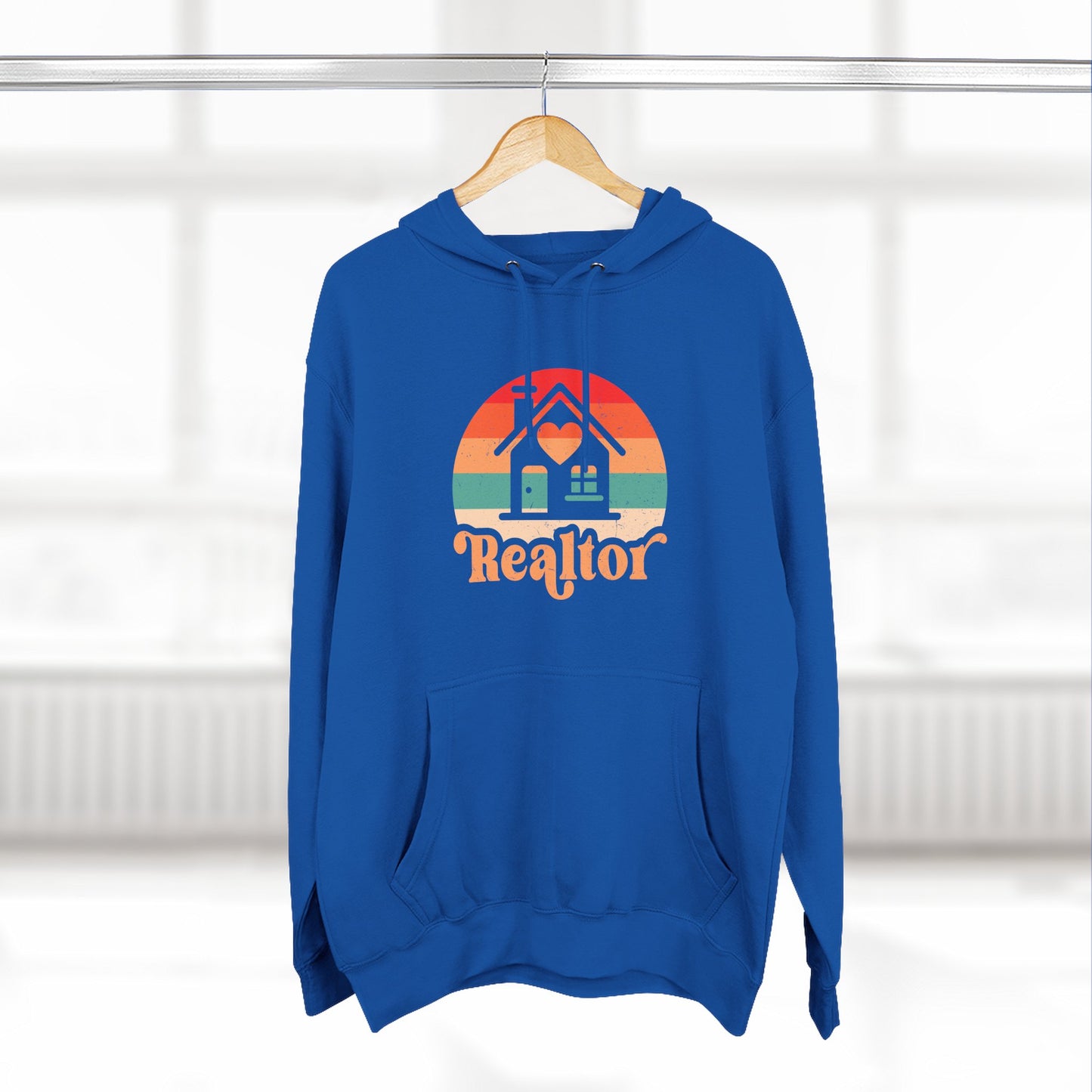 Realtor Retro Three-Panel Fleece Hoodie | Cozy, Stylish Sweatshirt for Real Estate Agents