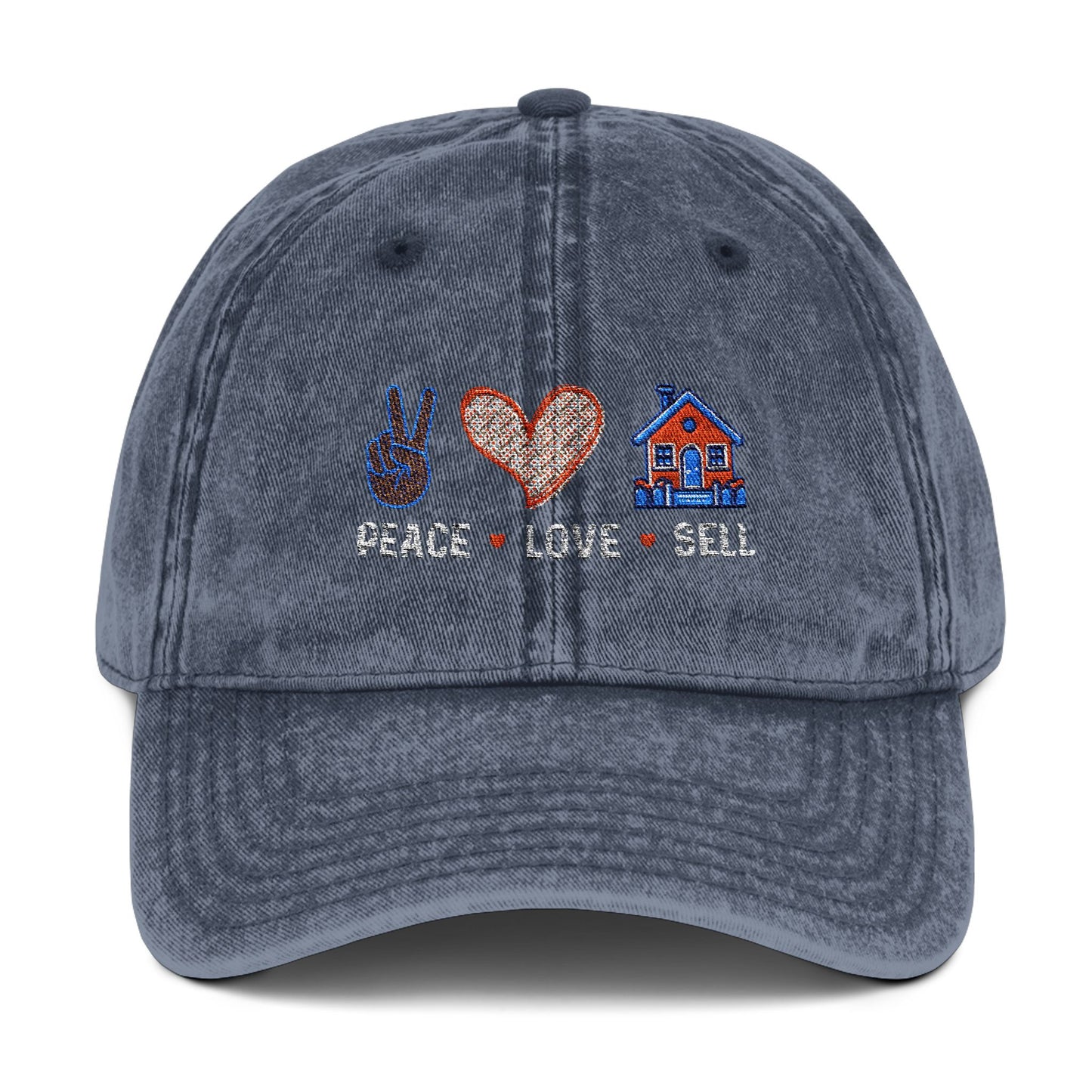 Realtor Hat – Peace Love Sell Embroidered Real Estate Cap