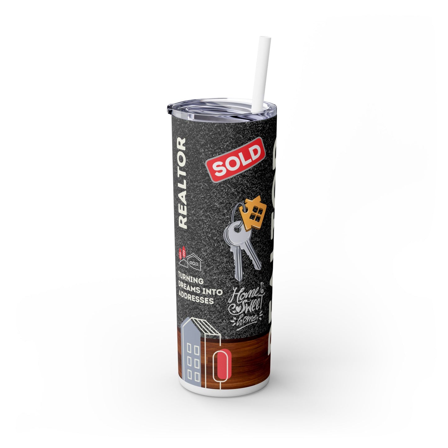 Realtor Tumbler 20oz – Unlocking Dreams, Opening Doors Wrap Design