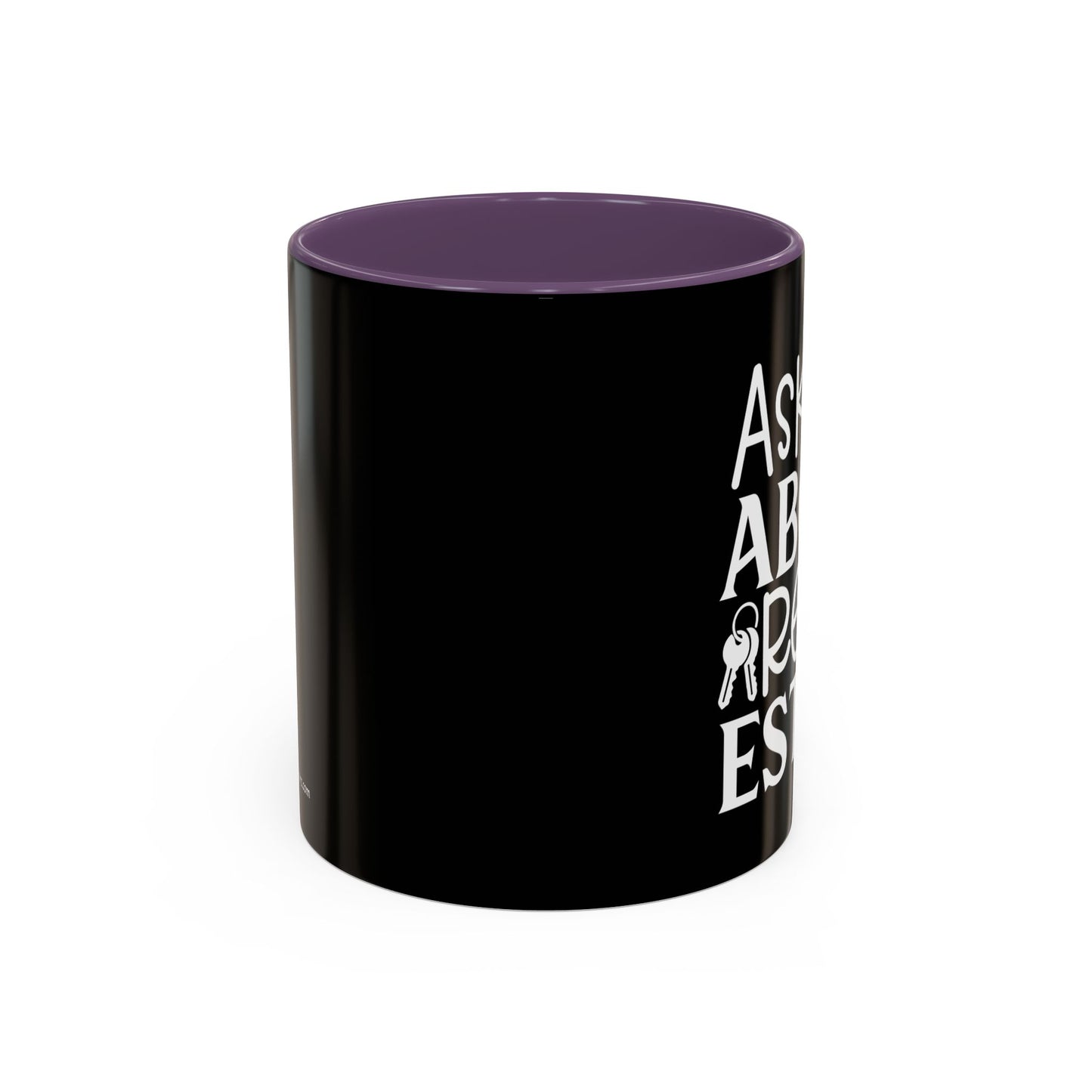 Ask Me About Real Estate Realtor Accent Coffee Mug (11, 15oz)