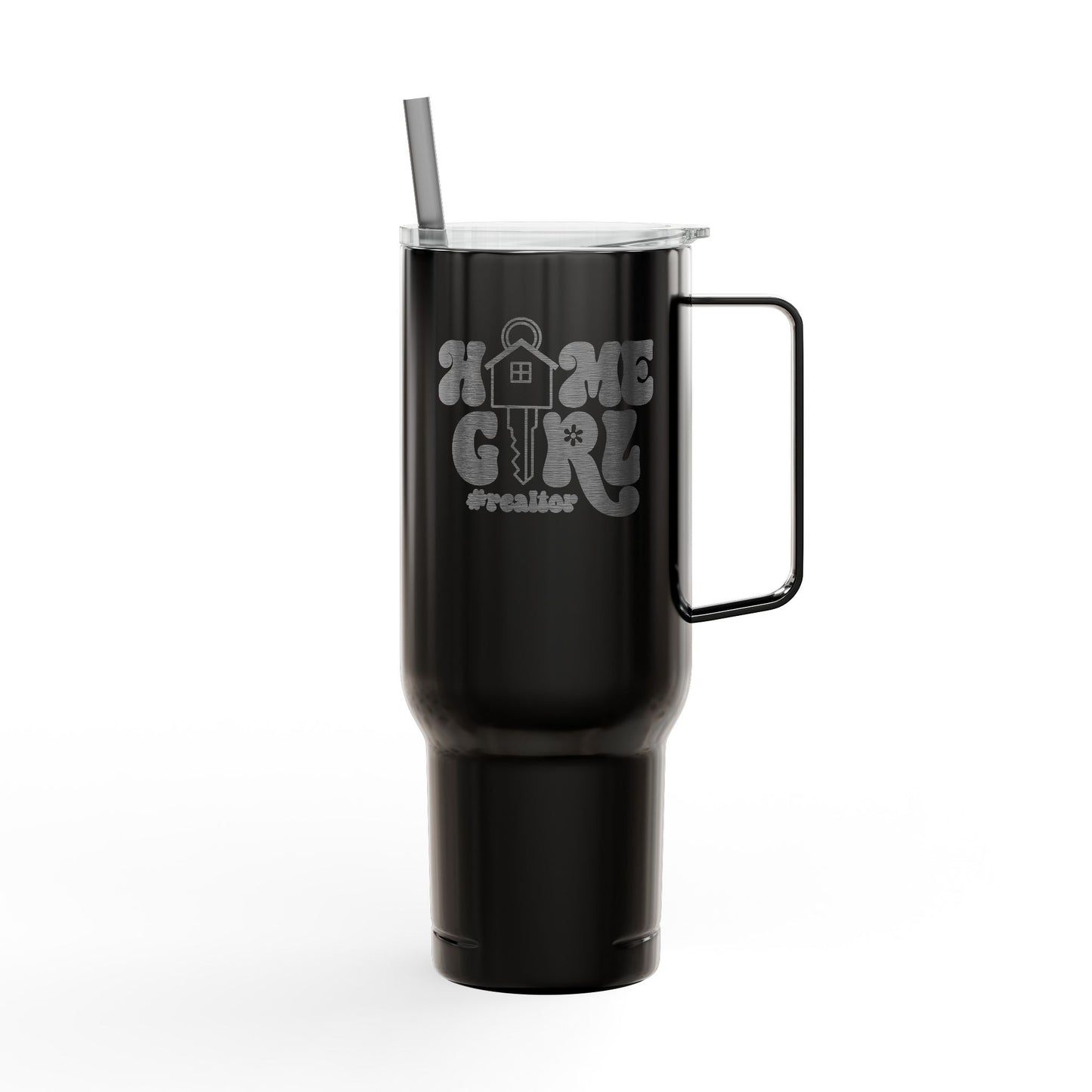 Home Girl #Realtor Tumbler – 40 oz Stainless Steel Mug with House Key Design