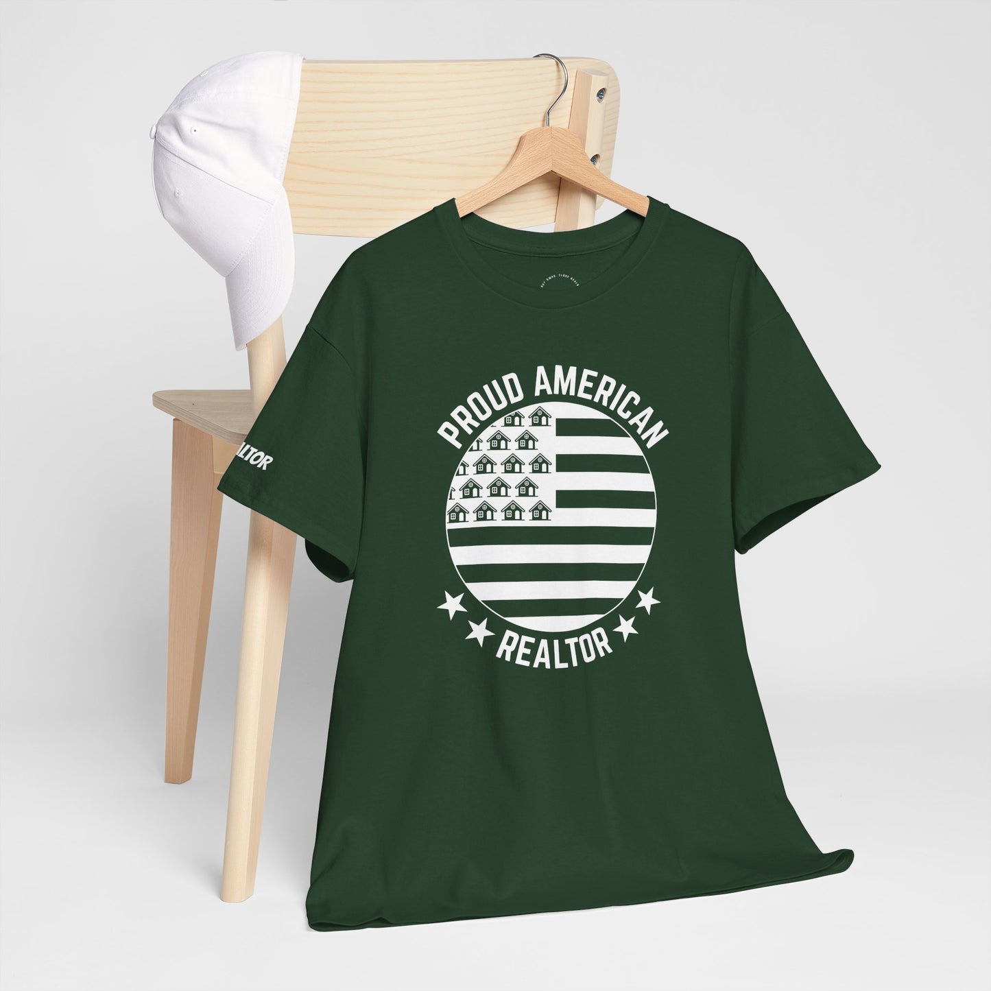 Proud American Realtor Tee – Stars, Stripes & Sold Signs