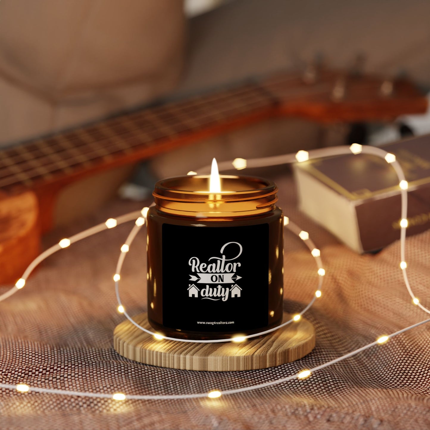 Realtor On Duty Scented Soy Candle (Multi-Size, Amber Jar)