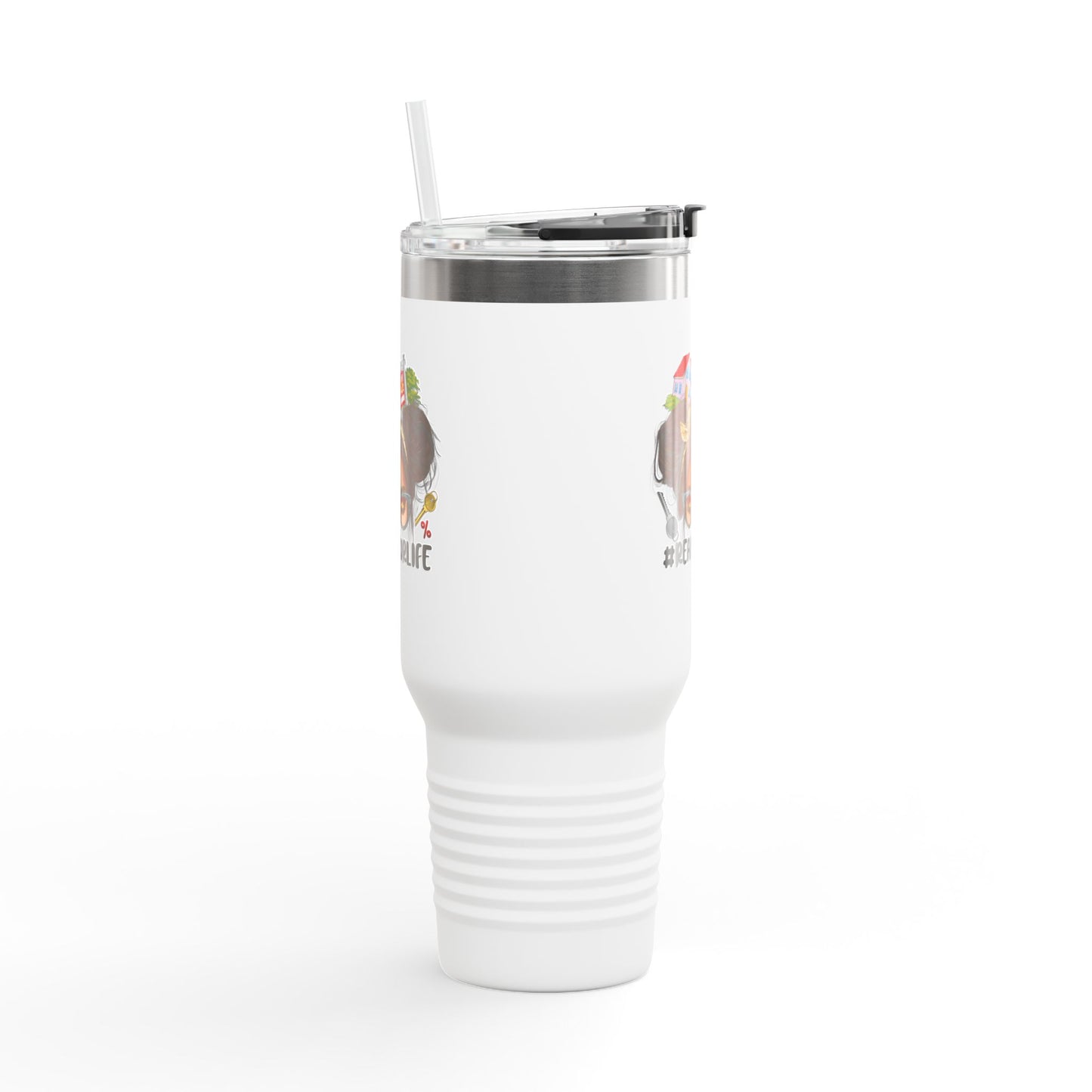 #REALTORLIFE 40oz Tumbler β The Messy Hair Hustle Cup πββοΈβπ‘