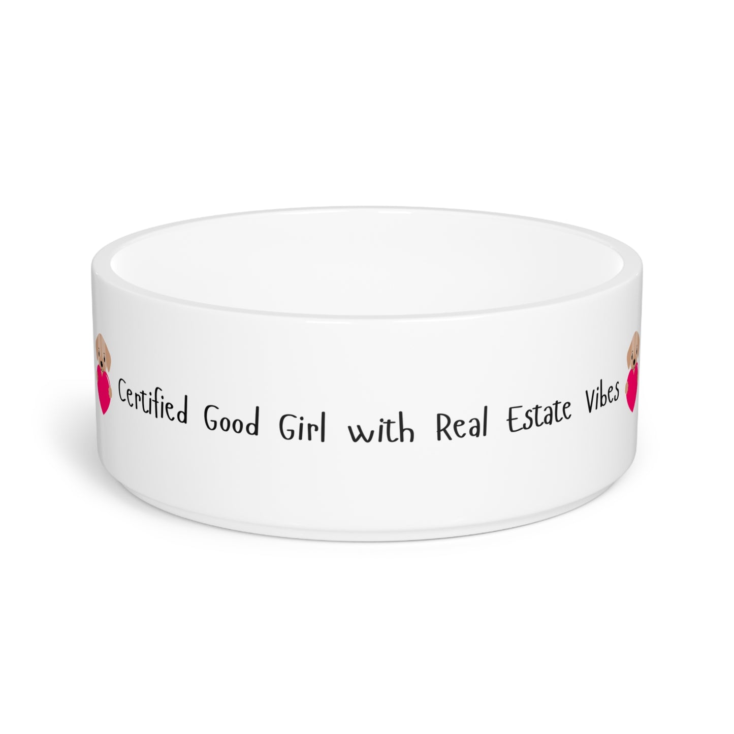Certified Good Girl with Real Estate Vibes – Funny Dog Bowl for Realtor