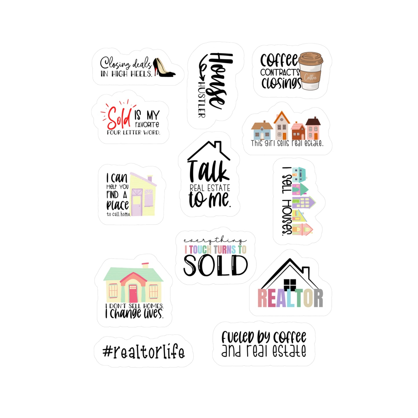 Realtor Vinyl Sticker Pack β Closings, Coffee & Cutie Closers βπ‘π
