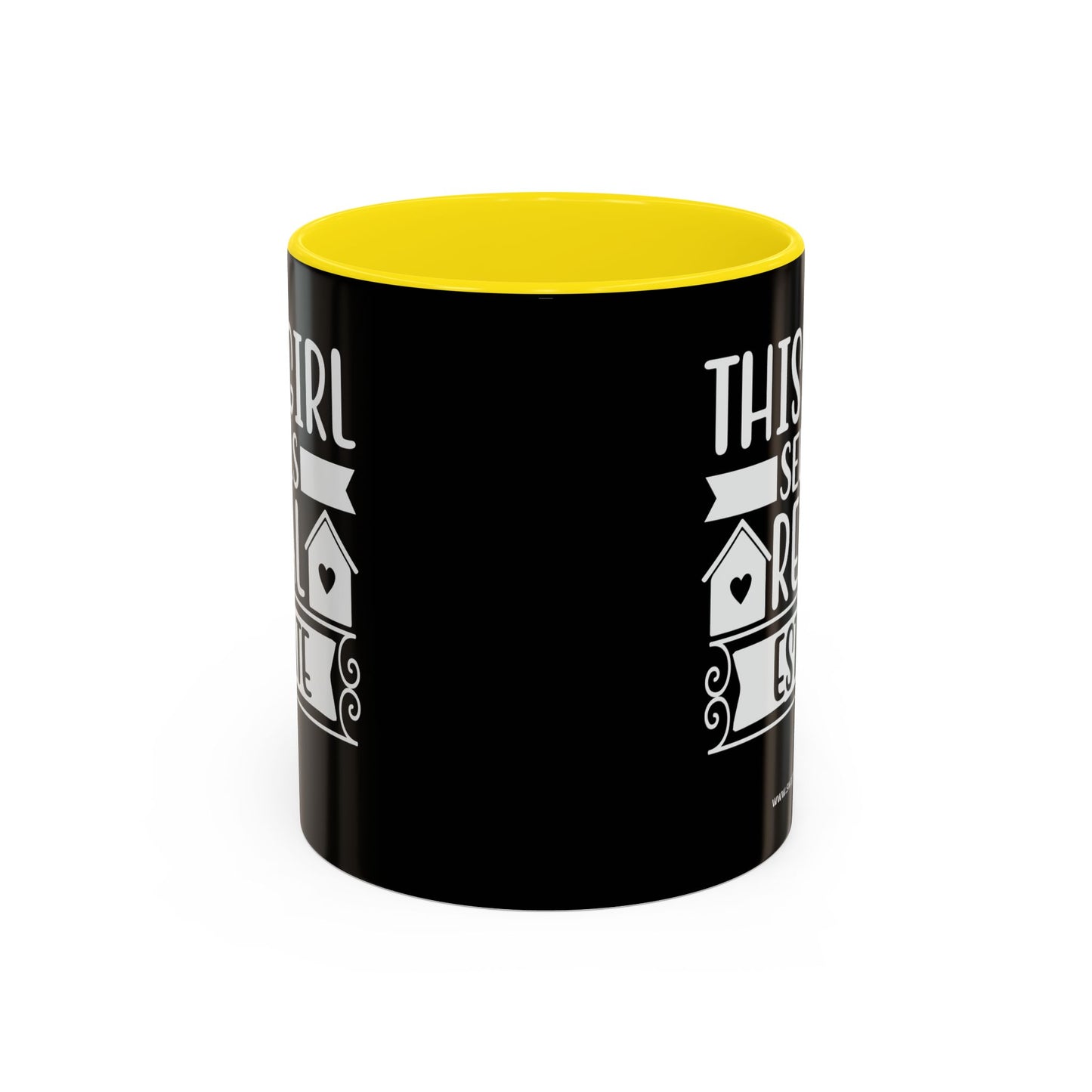 This Girl Sells Real Estate Realtor Accent Coffee Mug (11, 15oz)