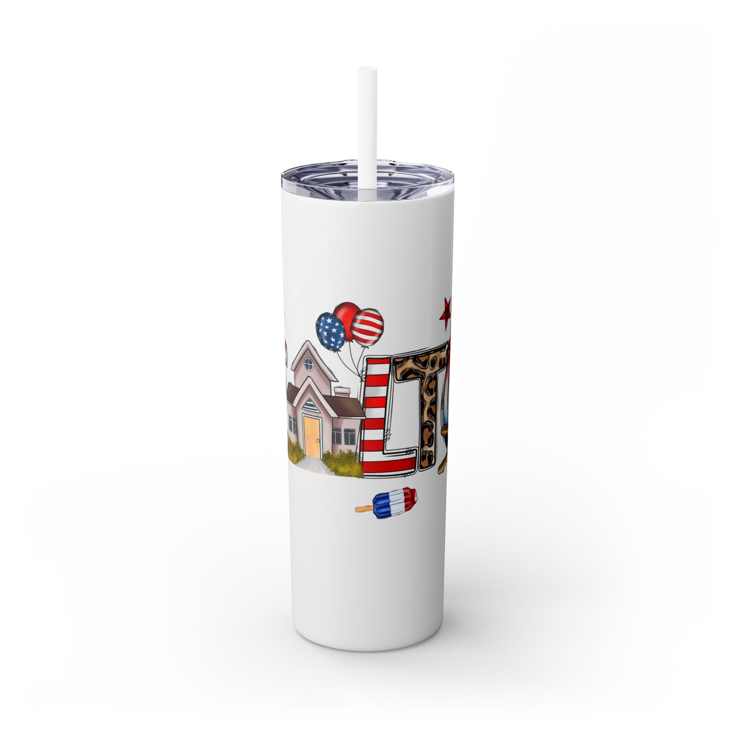 Realtor Tumbler 20oz – Patriotic Realtor Design with Fireworks and Keys