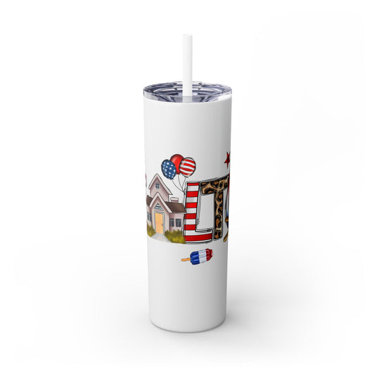Realtor Tumbler 20oz  – Patriotic Realtor Design with Fireworks and Keys