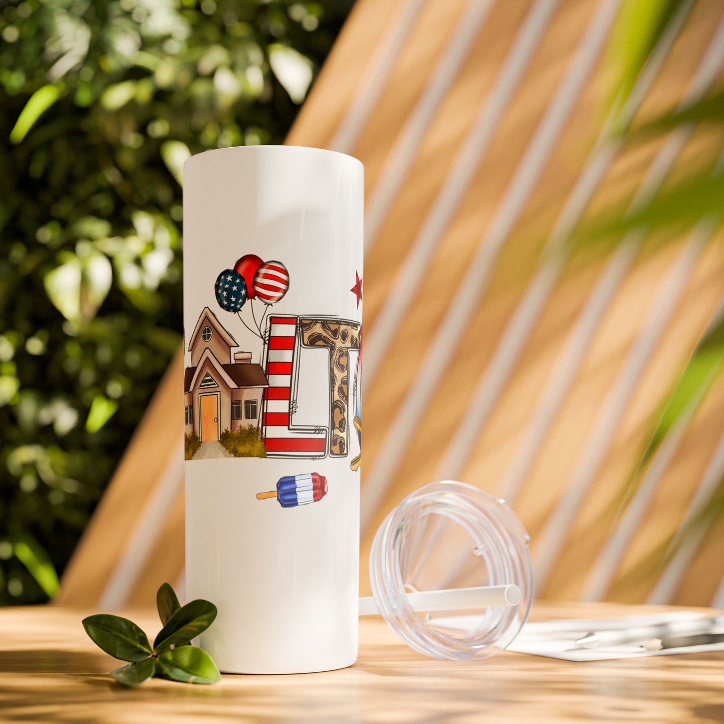 Realtor Tumbler 20oz – Patriotic Realtor Design with Fireworks and Keys