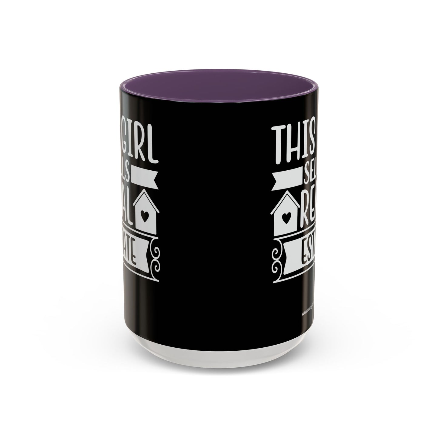 This Girl Sells Real Estate Realtor Accent Coffee Mug (11, 15oz)