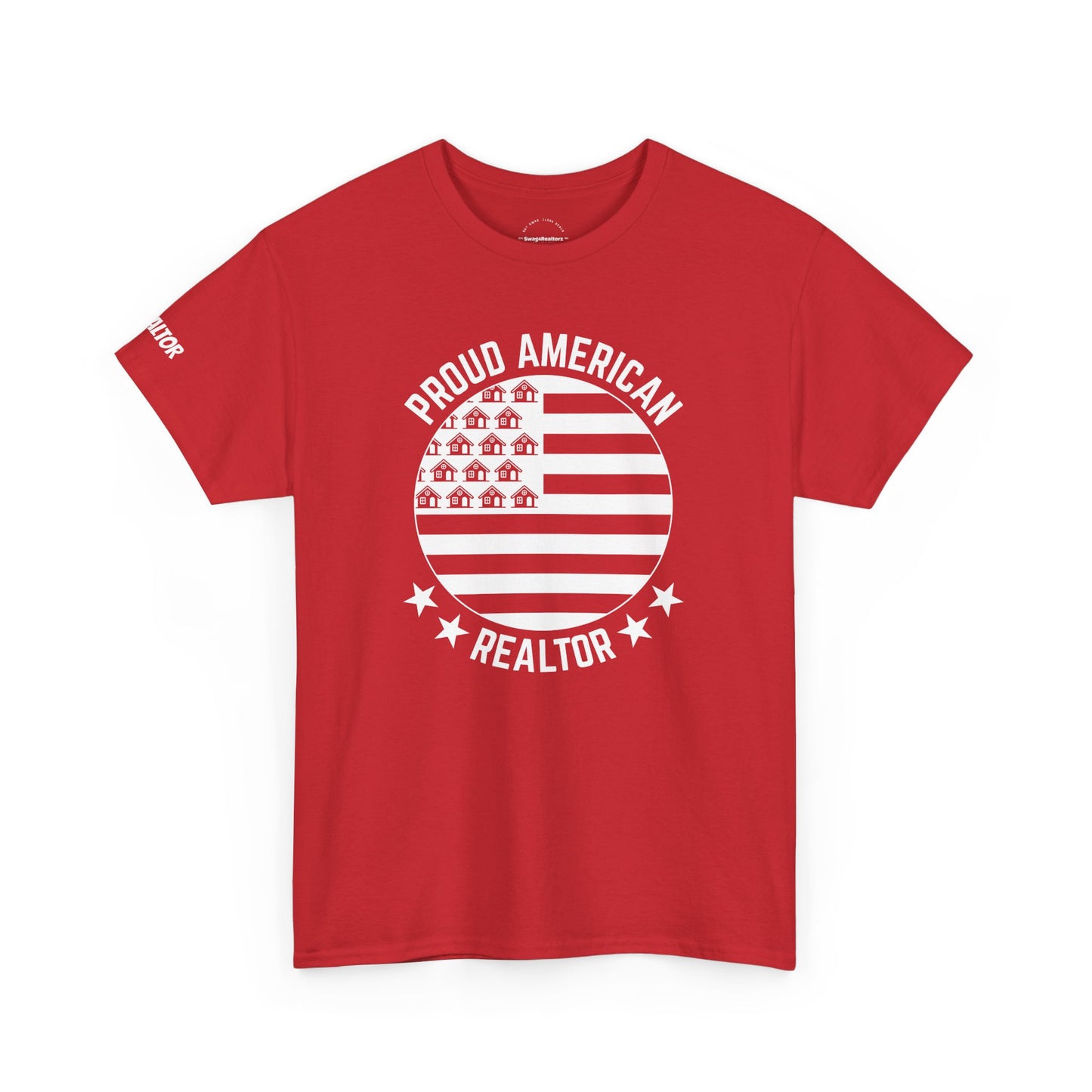 Proud American Realtor Tee – Stars, Stripes & Sold Signs