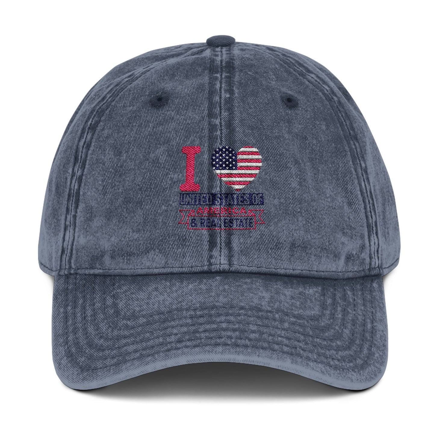 I ❤️ USA & Real Estate Hat – Patriotic Realtor Cap