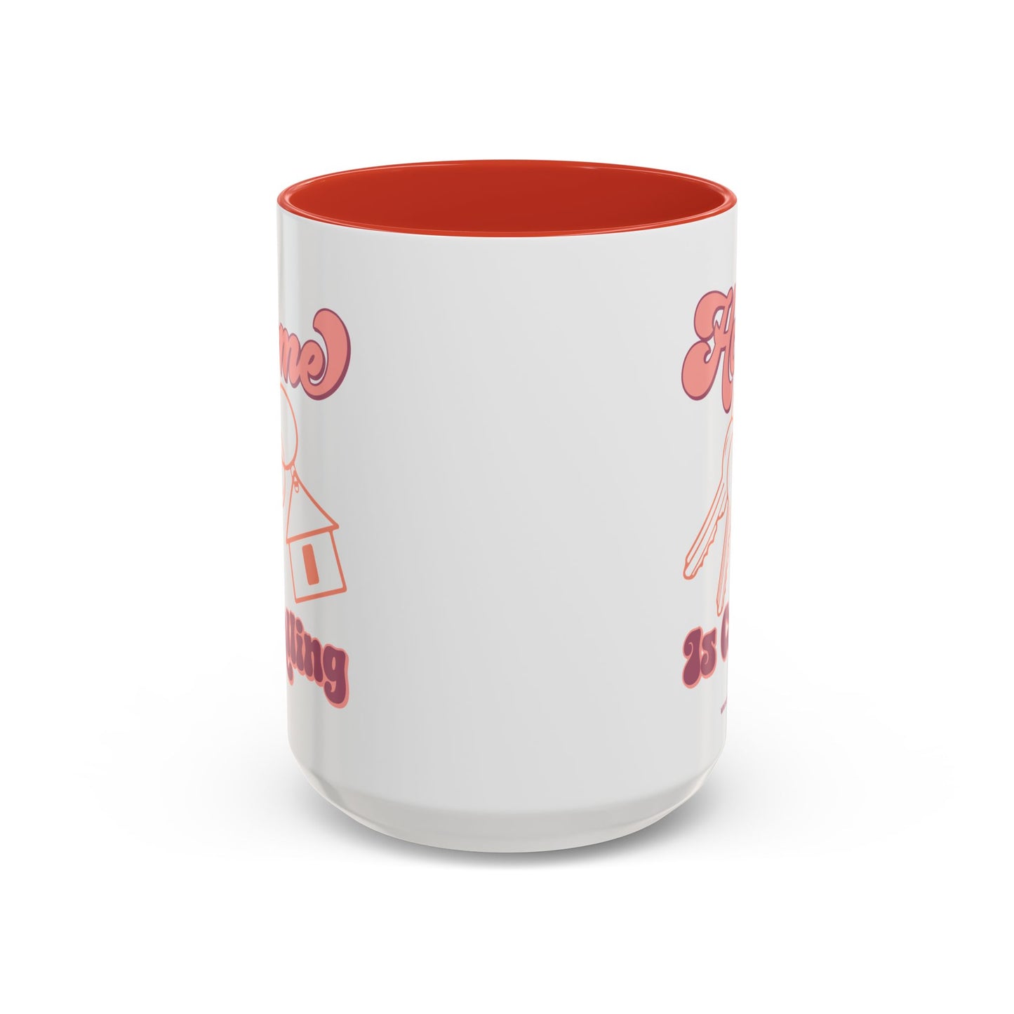 Home Is Calling Realtor Accent Coffee Mug (11, 15oz)