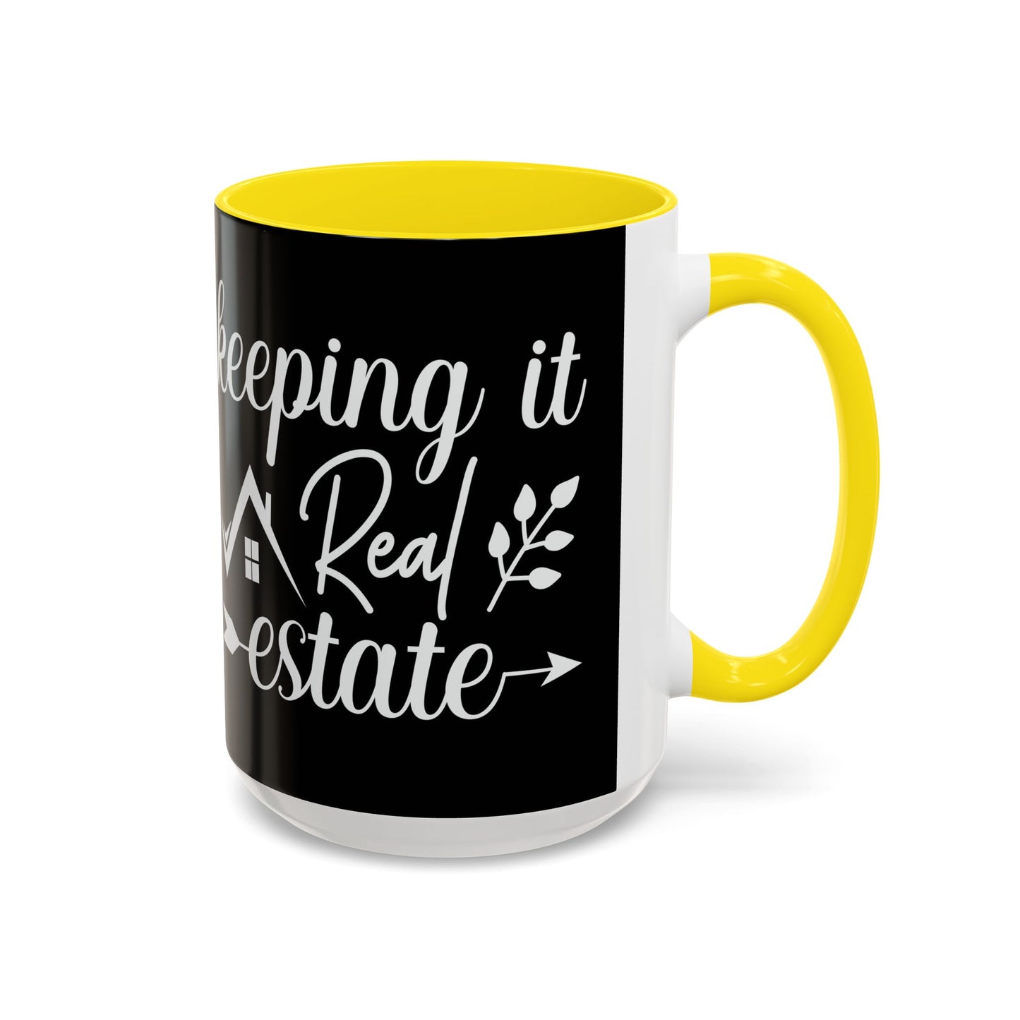 Keeping It Real Estate Realtor Accent Coffee Mug (11, 15oz)