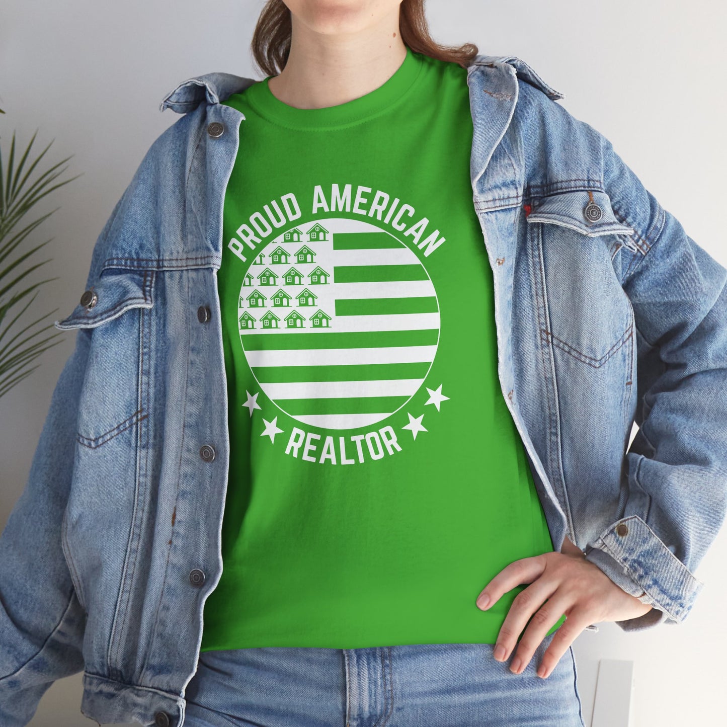 Proud American Realtor Tee – Stars, Stripes & Sold Signs