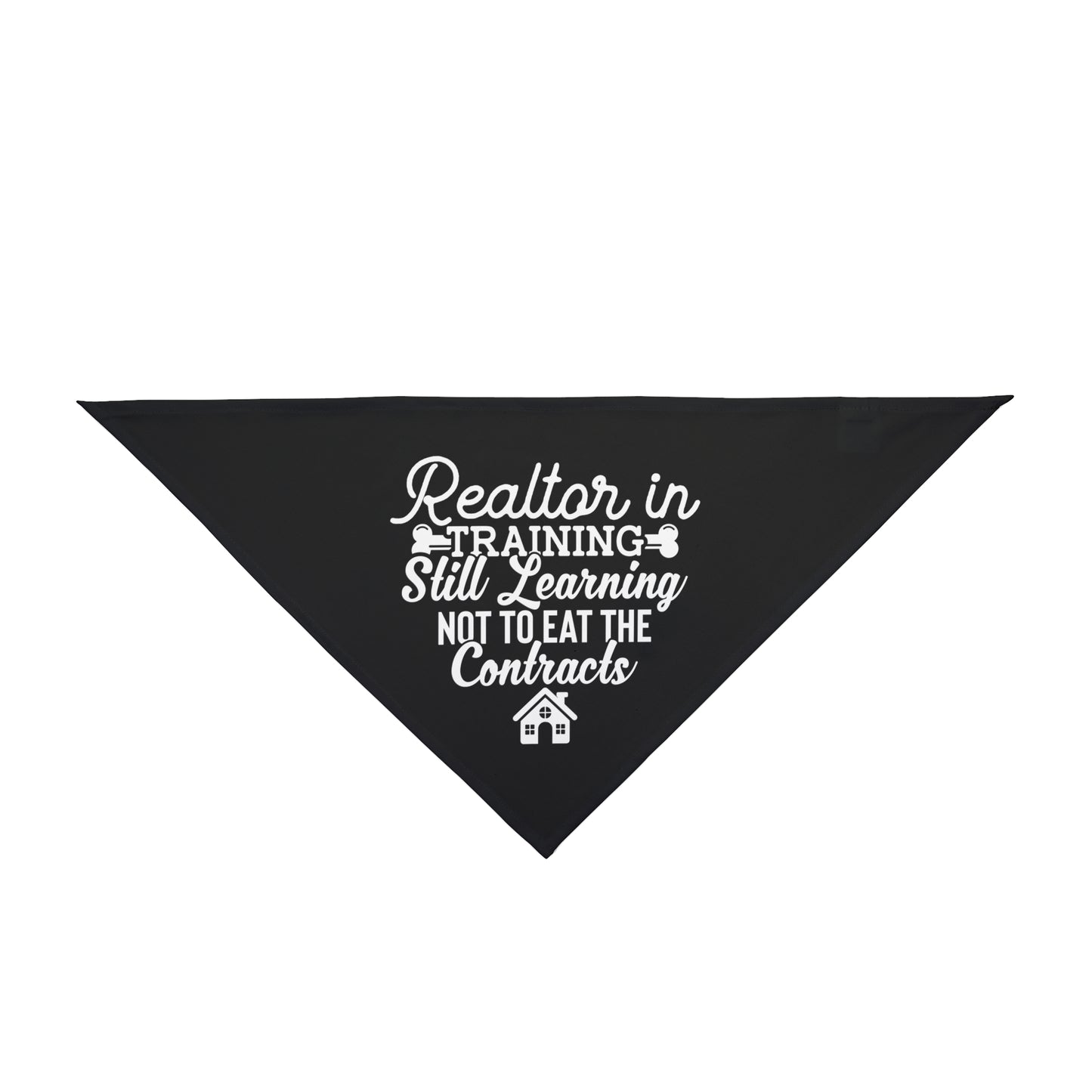 Funny Realtor Dog Bandana – Still Learning Not to Eat the Contracts